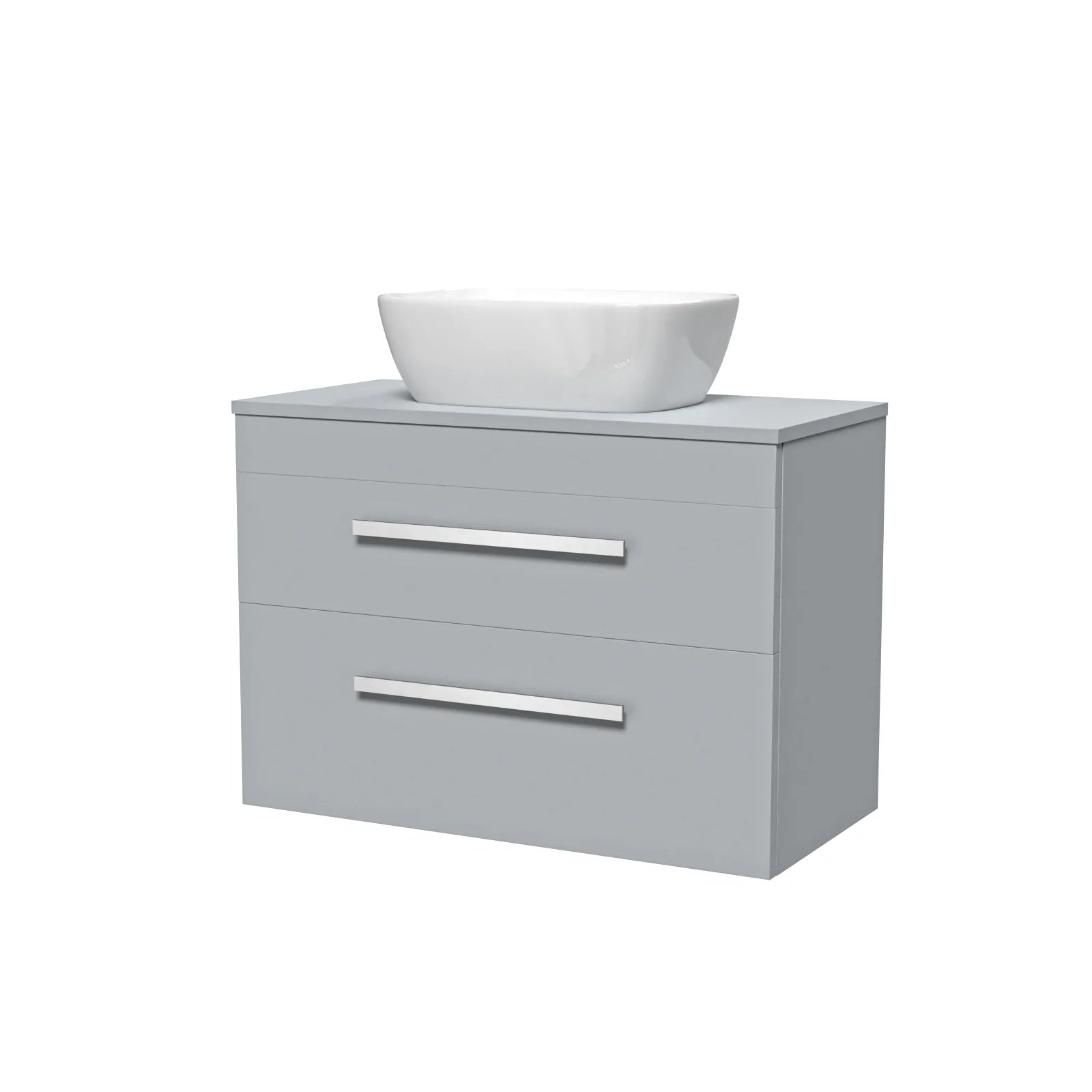 Wall Hung 800mm Matte Grey Drawers Vanity With Basin and Worktop