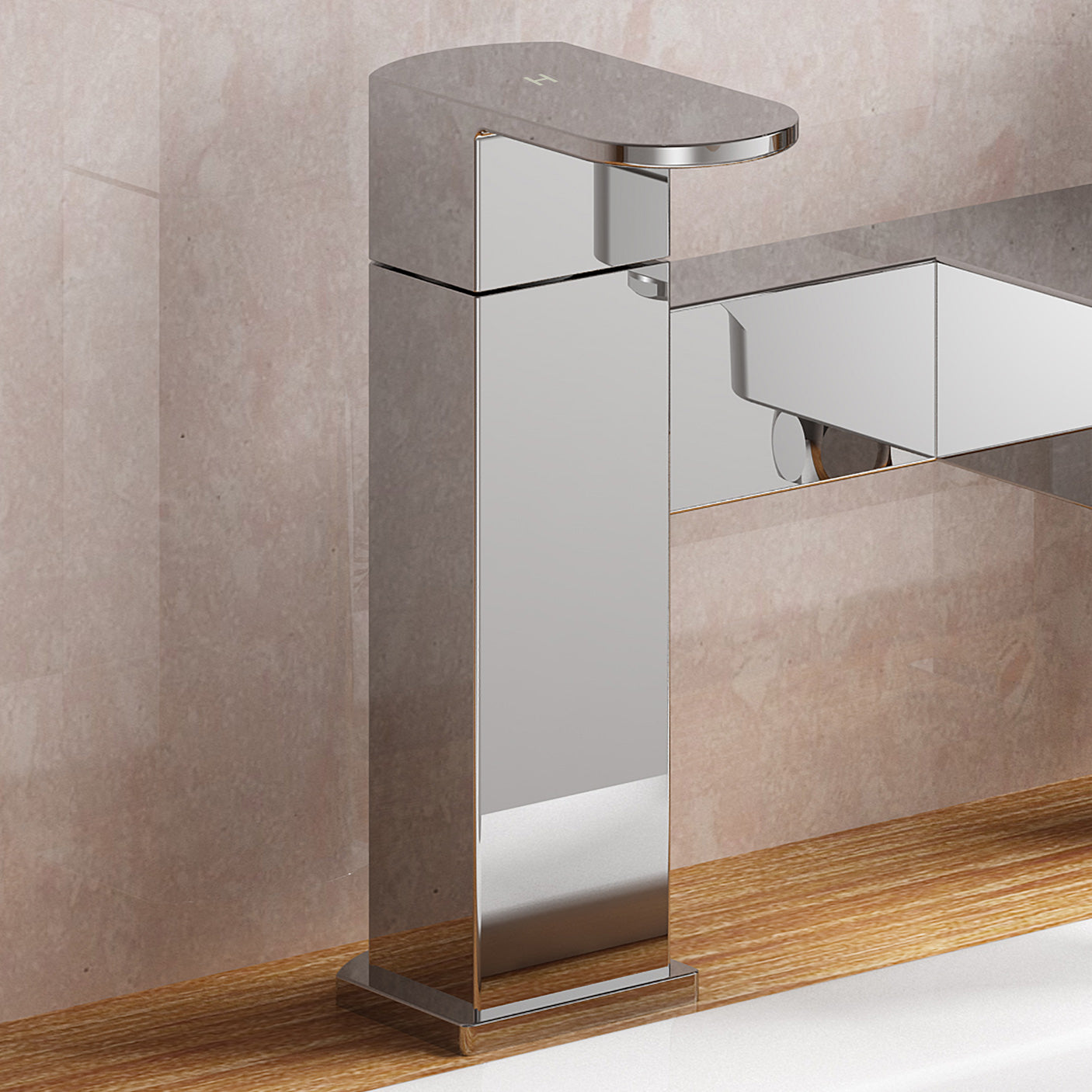 Eclipse Contemporary Design Set Of Chrome Bathroom Basin Single Lever Tap And Bath Shower Mixer With Handset Kit