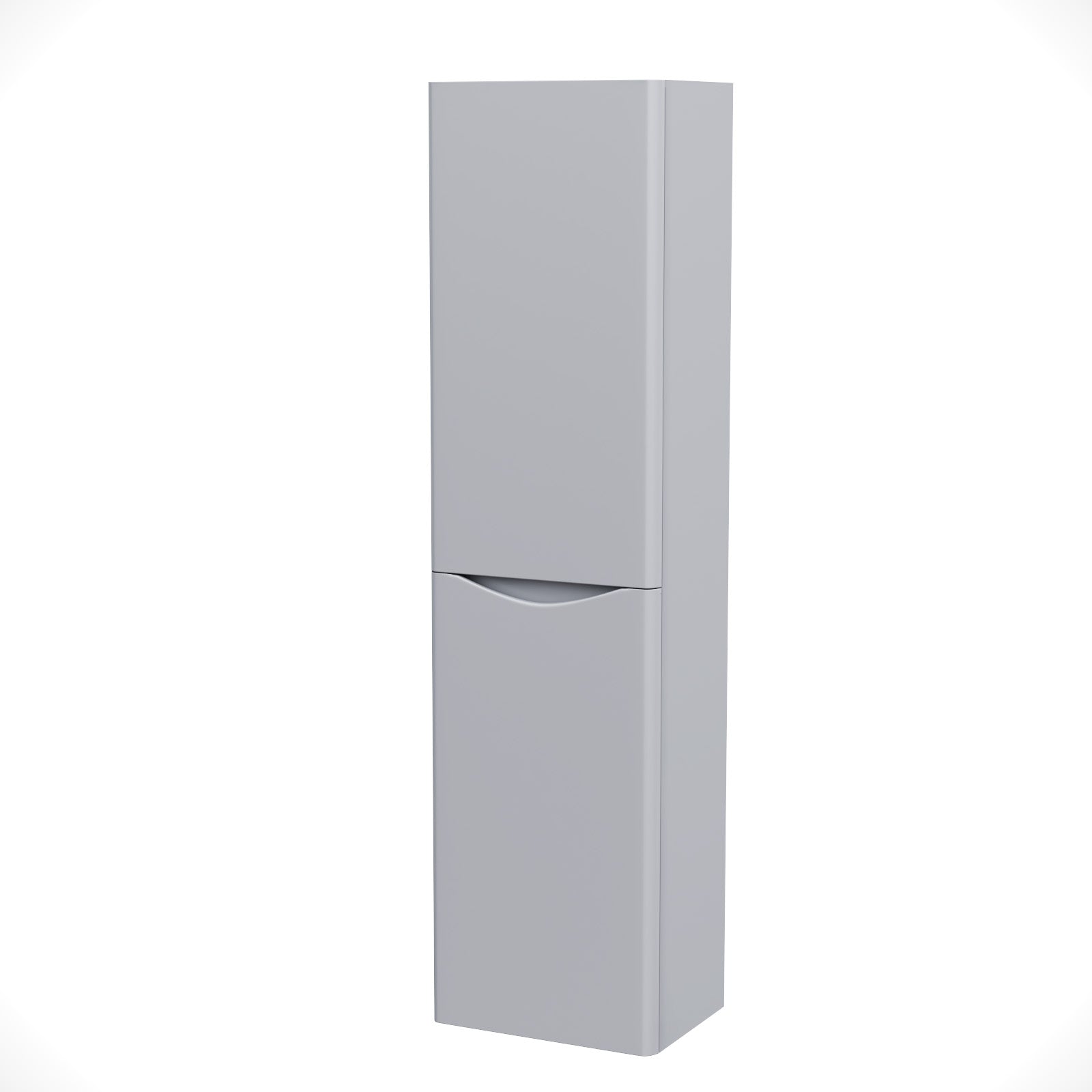 Merton 400mm Matte Grey Wall Hung Bathroom Cupboard Cabinet Storage