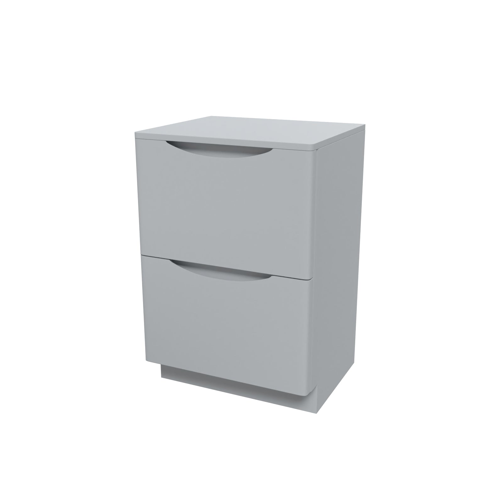 Merton Matte Grey 500mm 2 Drawer Work Top Freestanding Bathroom Vanity Unit