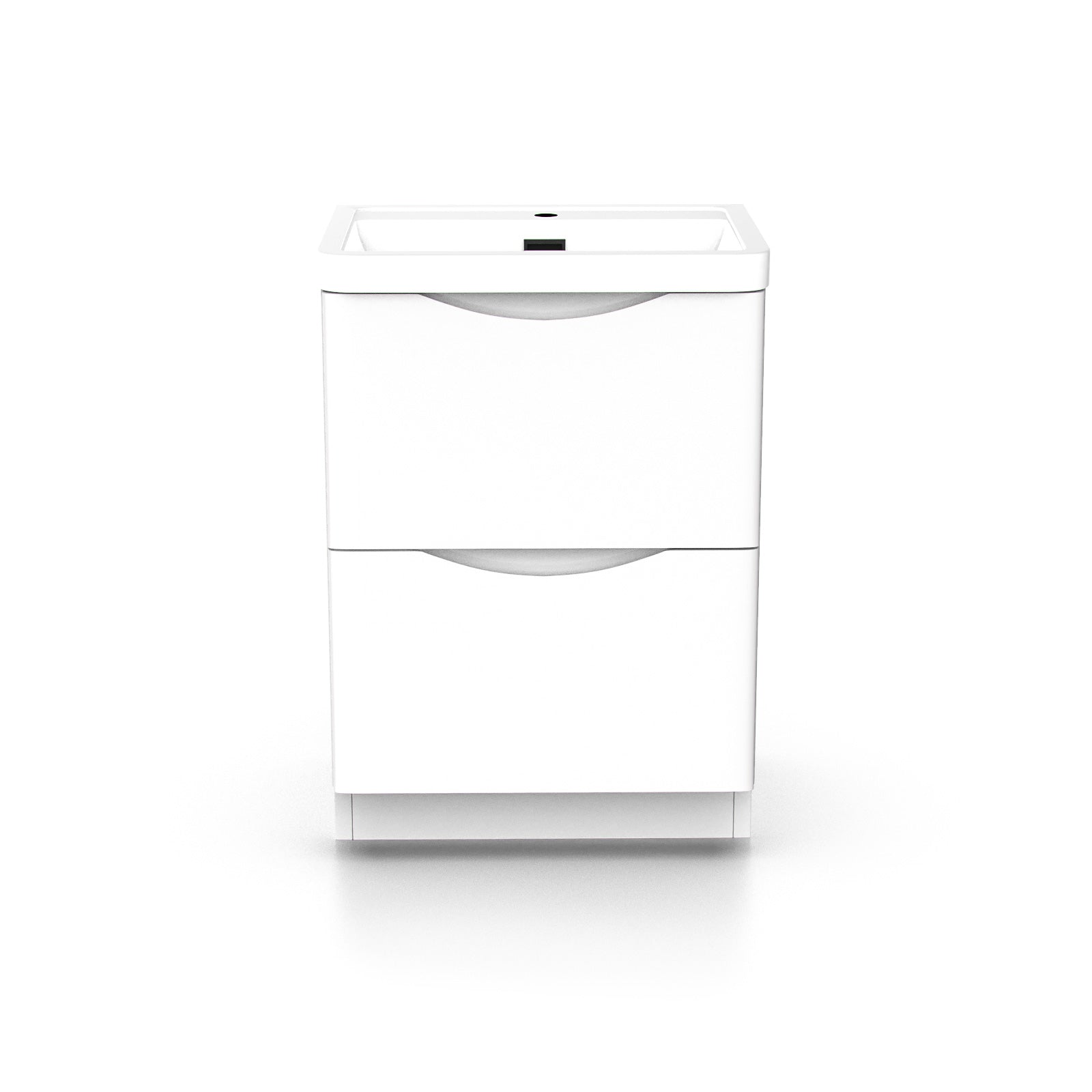 Merton 600mm Freestanding Bathroom Vanity Basin Unit White