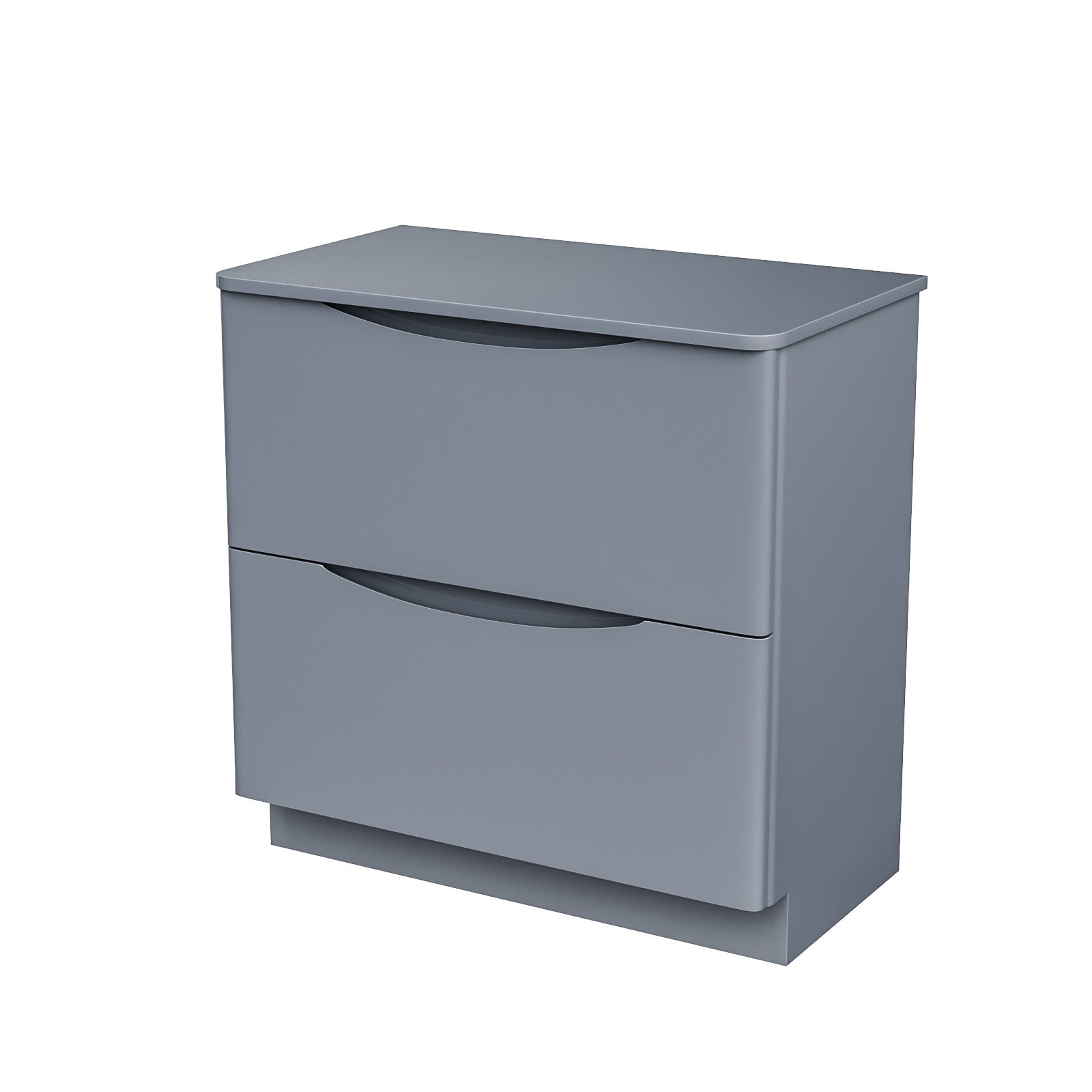 Merton 800 mm Dark Grey 2 Drawer Work Top Freestanding Vanity Cabinet Bathroom