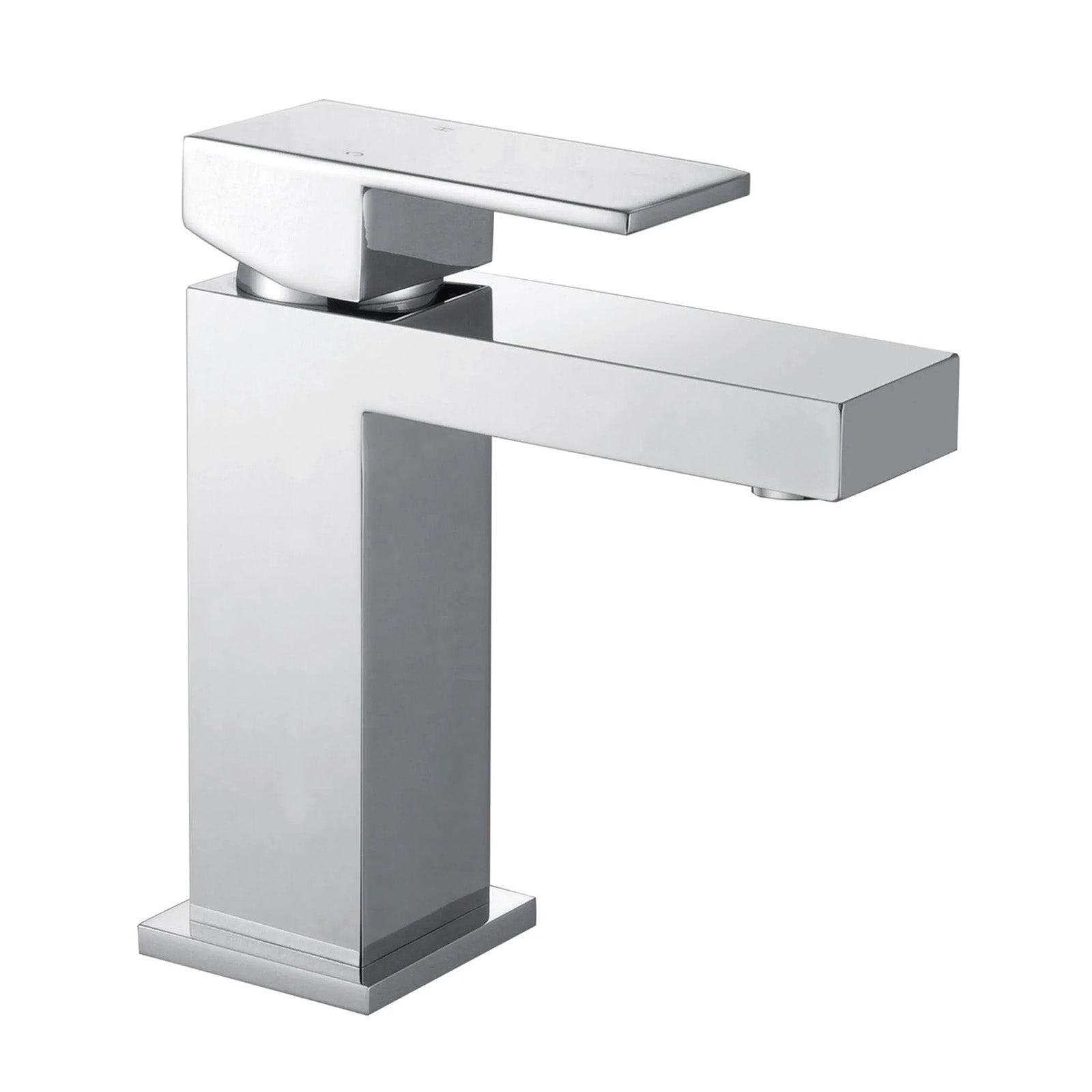 Chrome Modern Basin Mono Mixer Tap Single Lever Square Design