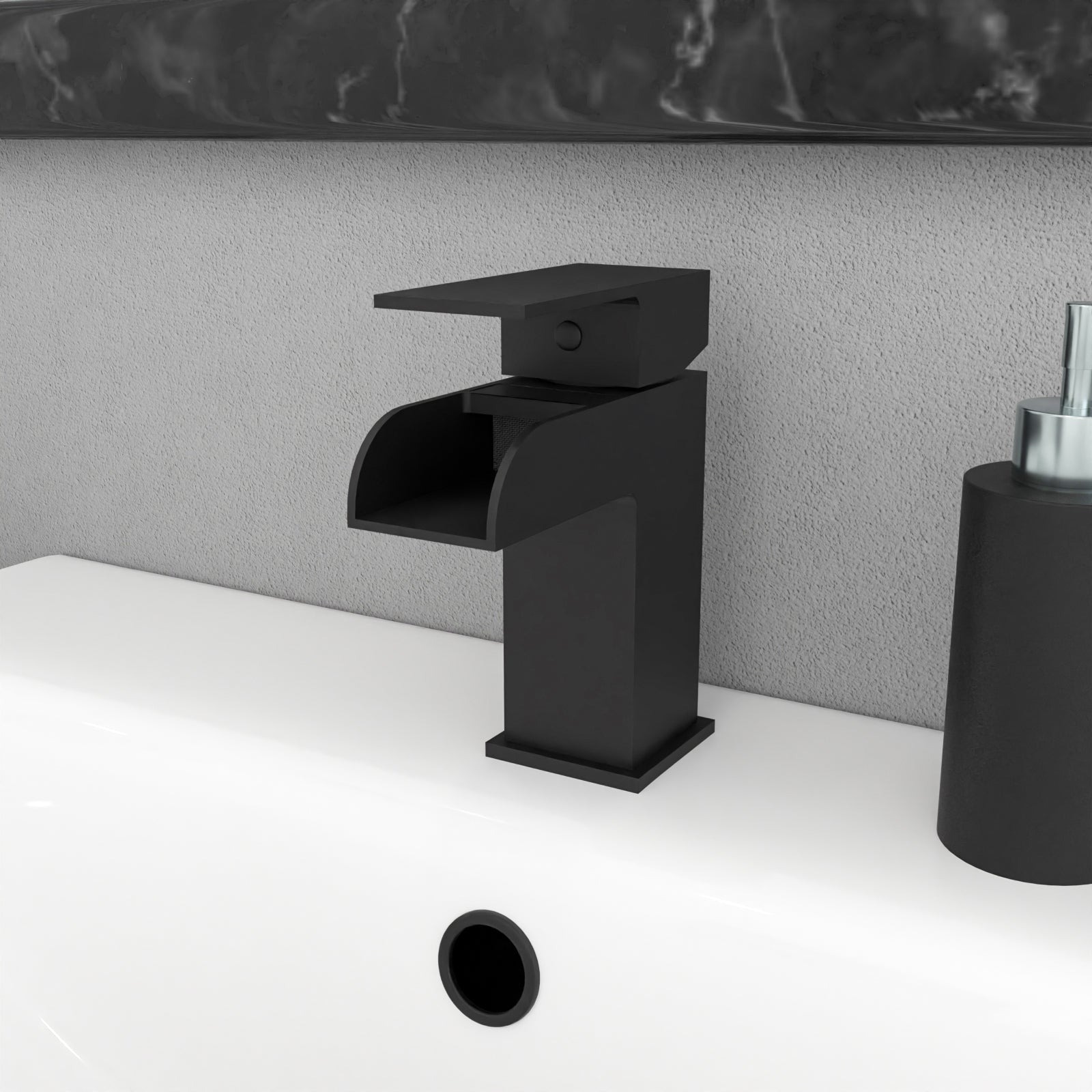 Nanuya Close Coupled Toilet Vanity Bathroom Suite, Bath & Grid Bath Screen