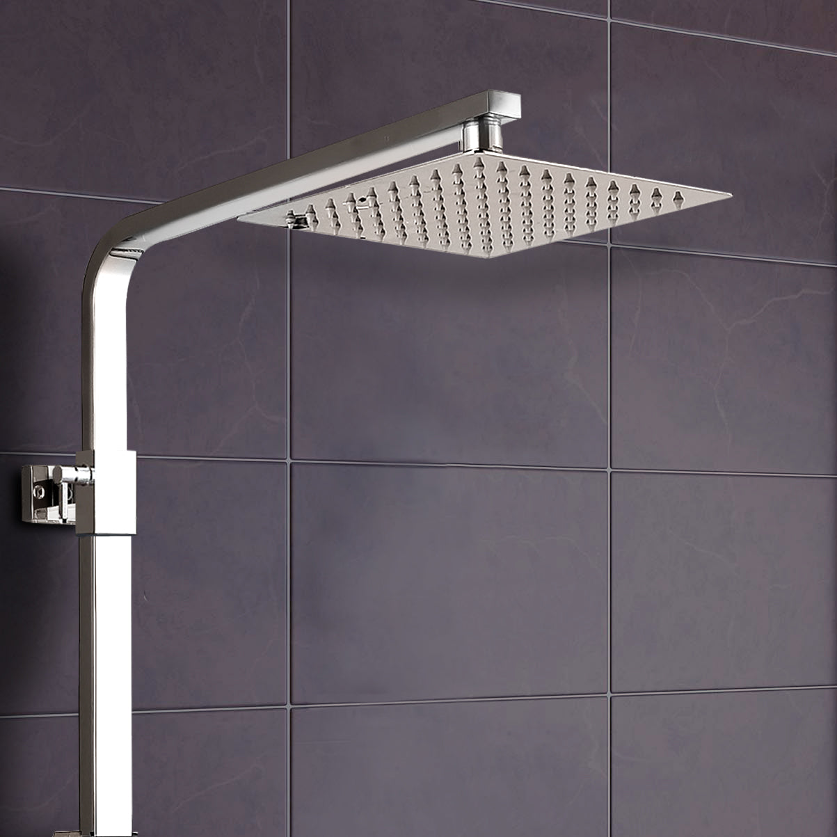 Fawley Square Thermostatic Exposed Twin Head Mixer Shower Set
