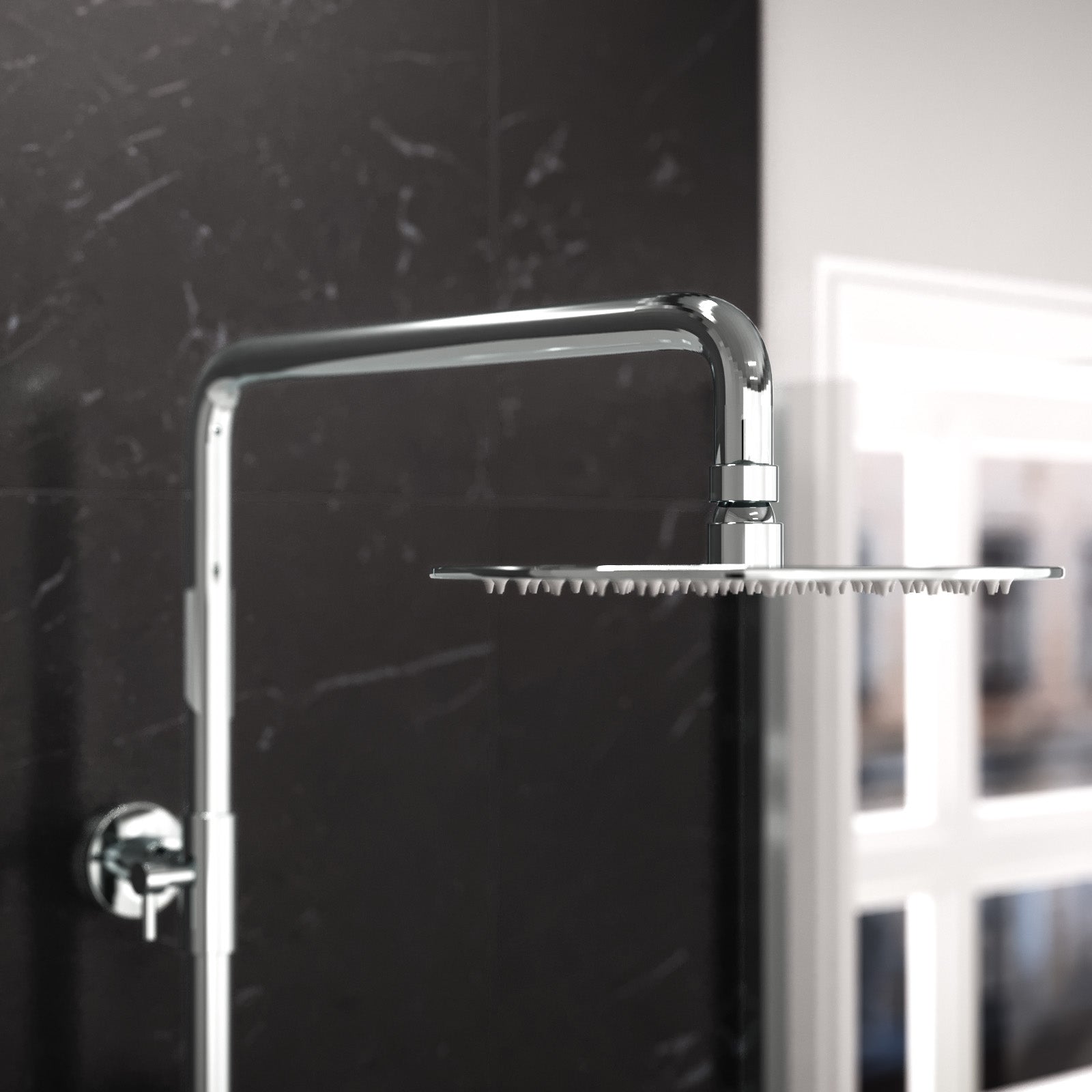 Modern Round Exposed Thermostatic Mixer Shower Set With Shower Head and Handheld