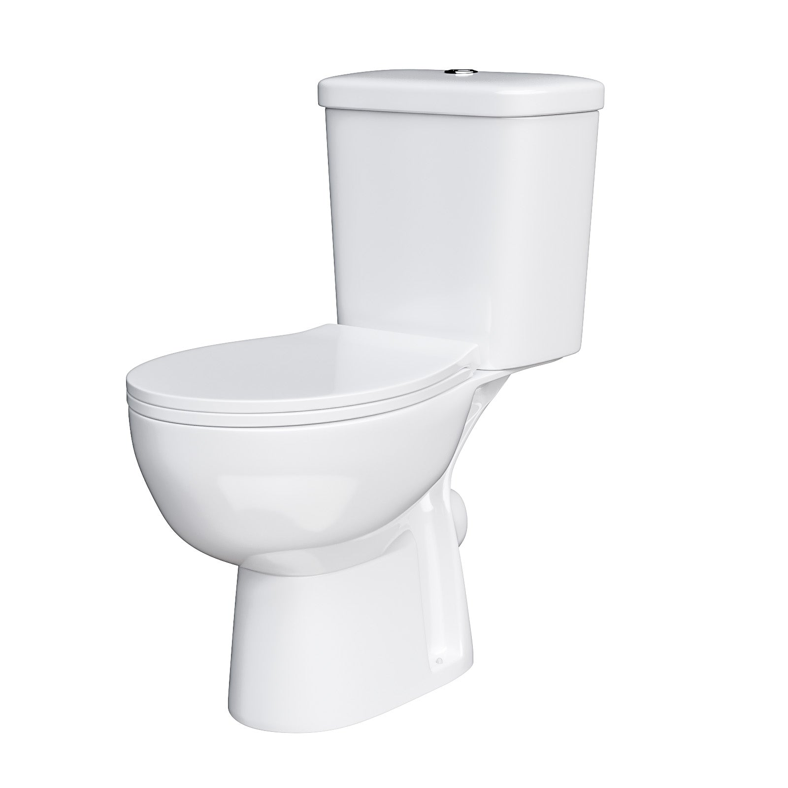 Graham Close Coupled Round Toilet With Soft Close Seat White