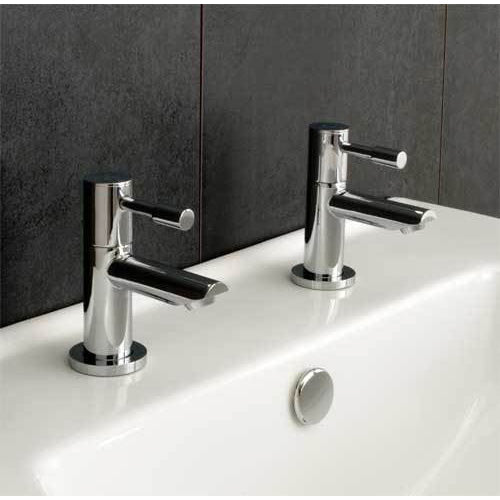 Marc Cloakroom Chrome Single Pair Of Hot And Cold Basin Sink Taps