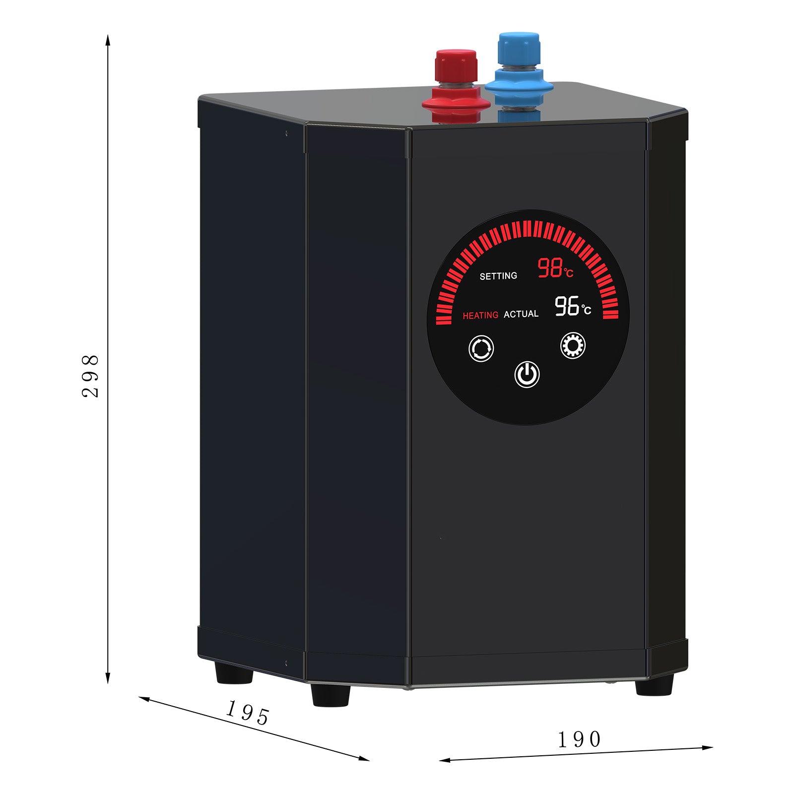 Victoria Instant Boiling Water Kitchen Single Lever Tap Round Chrome with Tank