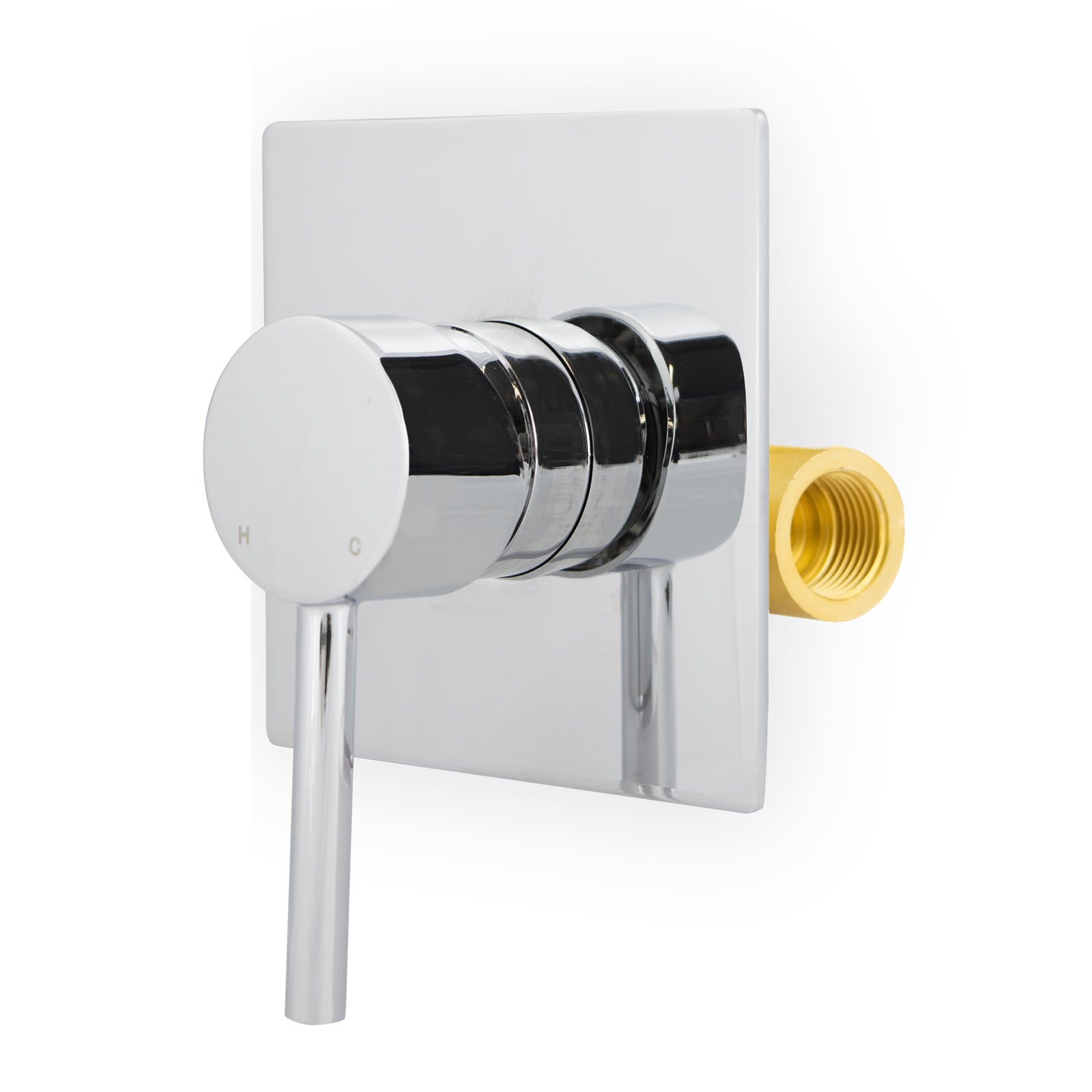 Melume Wall Mounted Manual Concealed Mixer Shut Off Valve Chrome