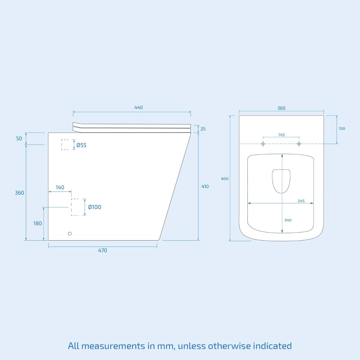 Aric Grey 1100mm RH Basin Sink Vanity Cabinet with BTW Toilet Flat Pack
