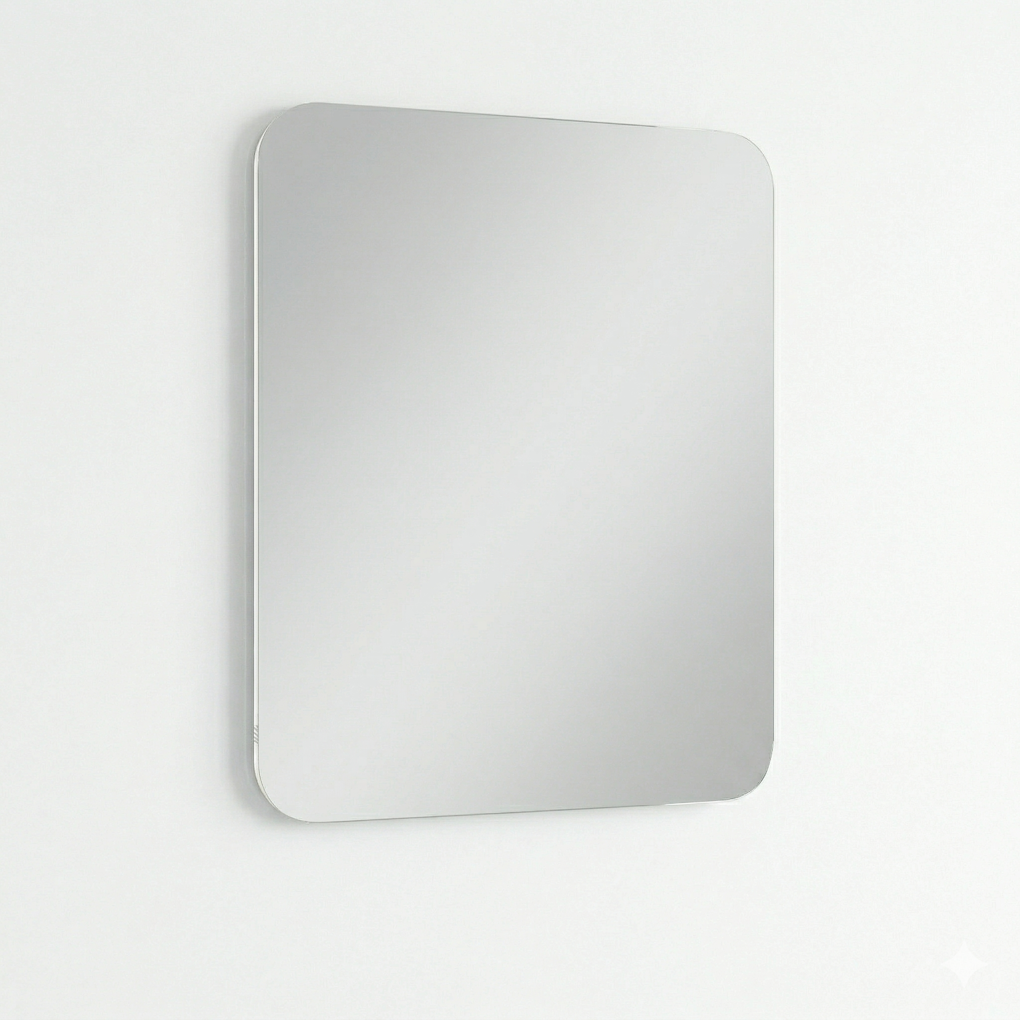 Kartell Garda 500mm W x 700mm H Rectangle Chrome Frameless Back Lid LED Mirror Wall Mounted with Charger Socket - GA5070