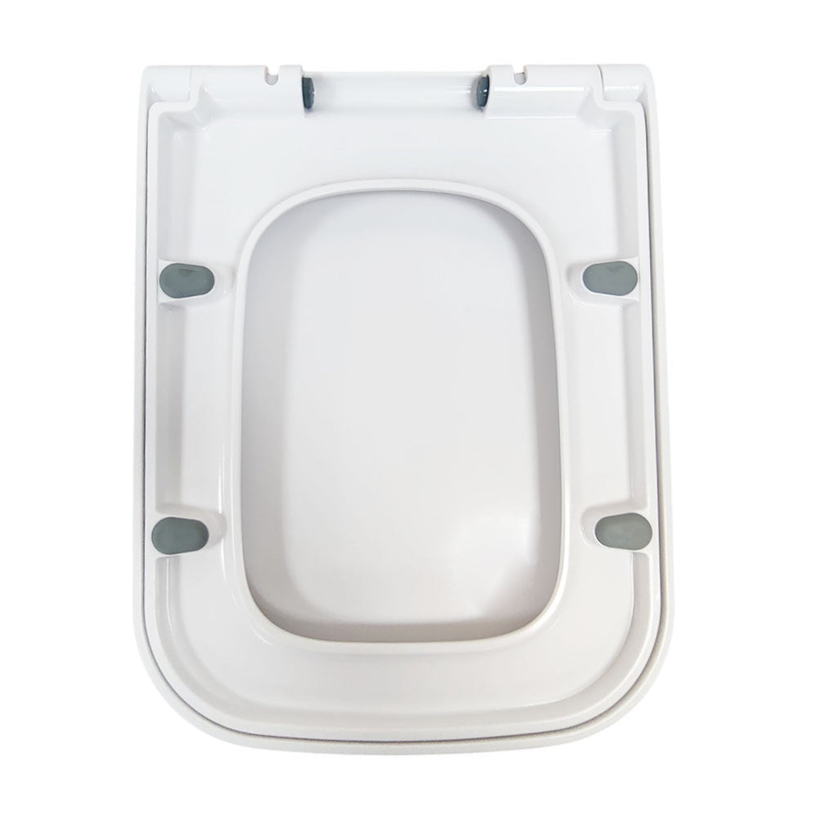 Kartell Genoa Premium Square Soft Close Toilet Seat - White