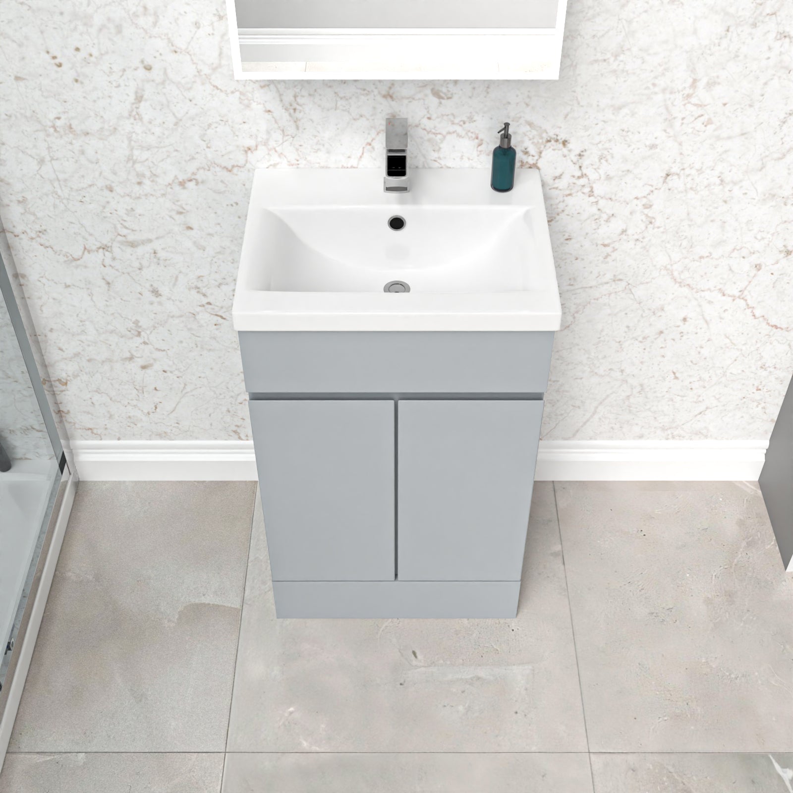 Alaska Matte Grey 500 mm Freestanding Basin Vanity Unit