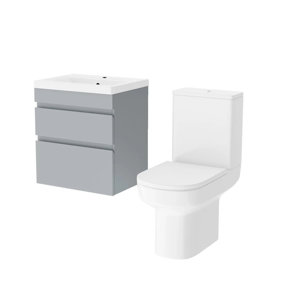 Alaska 500mm Matt Grey Wall Hung Vanity with Basin & Toilet