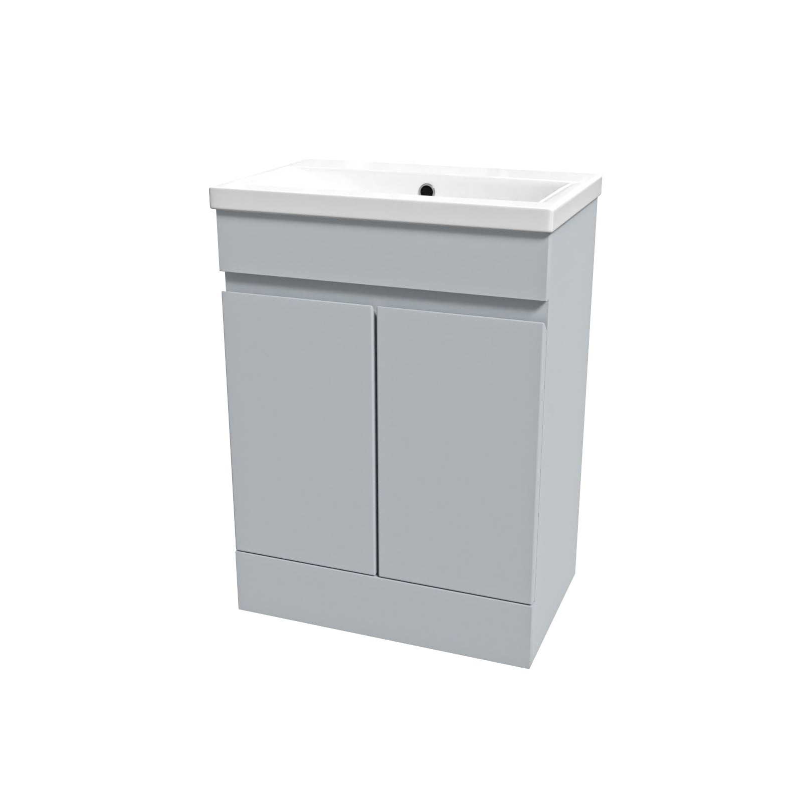 Alaska Matte Grey 600mm Freestanding Basin Vanity Unit