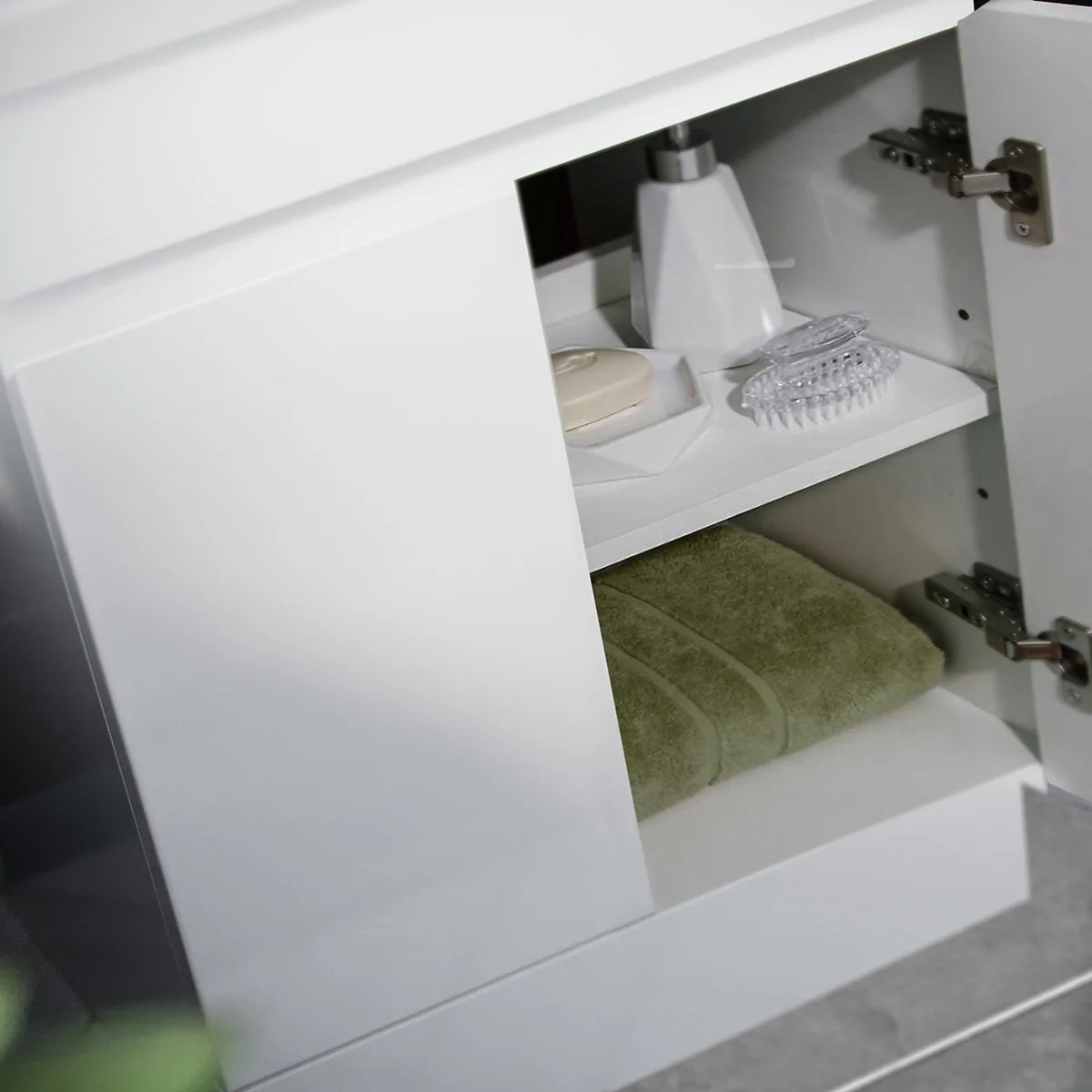 Alaska 600mm Handleless White Basin Vanity Square Rimless Close Coupled Toilet