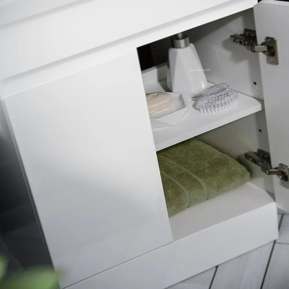 Alaska 600mm Gloss White Basin Vanity & Close Coupled Toilet