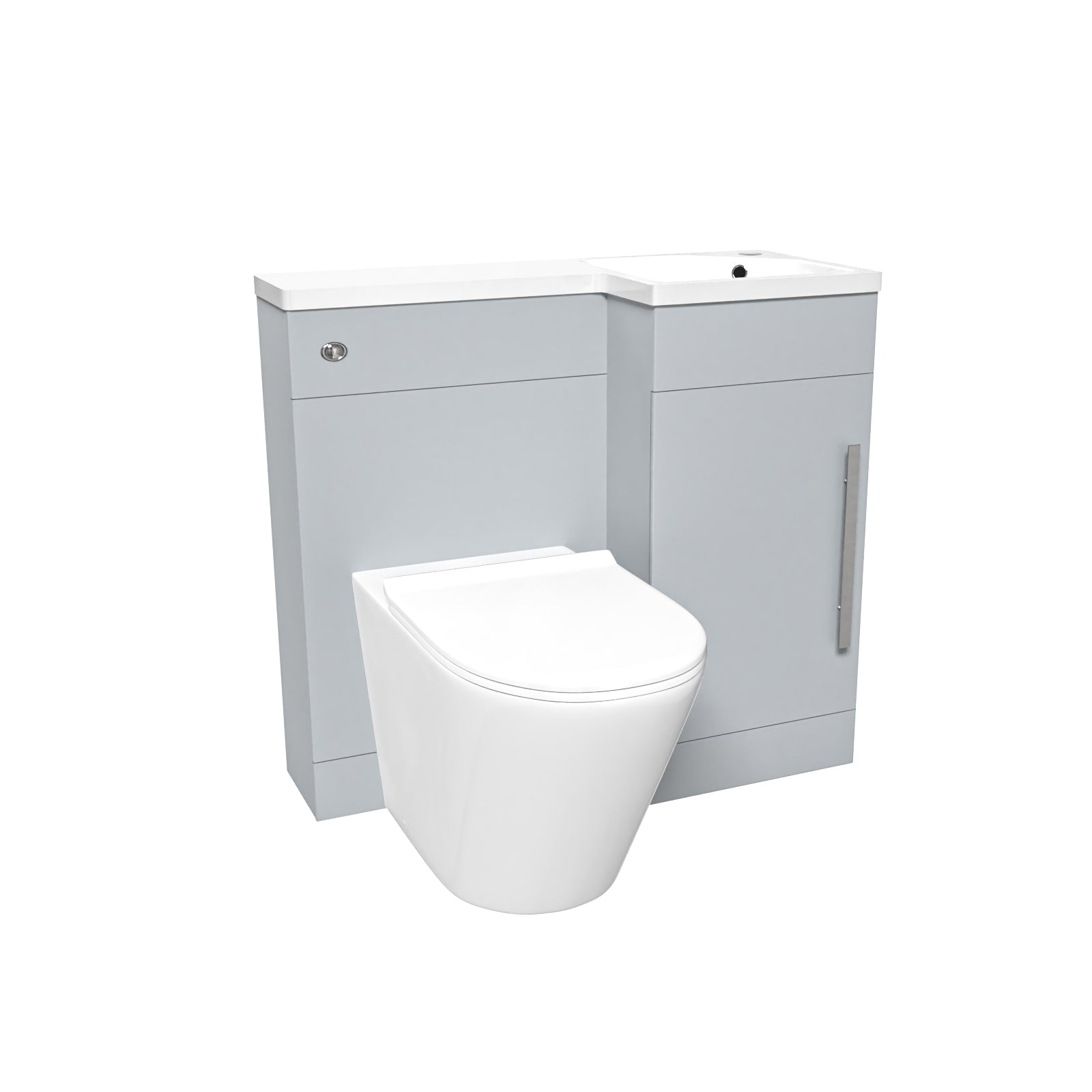 Alaska 900mm Matte Grey Right Hand WC Basin Vanity and Toilet Unit