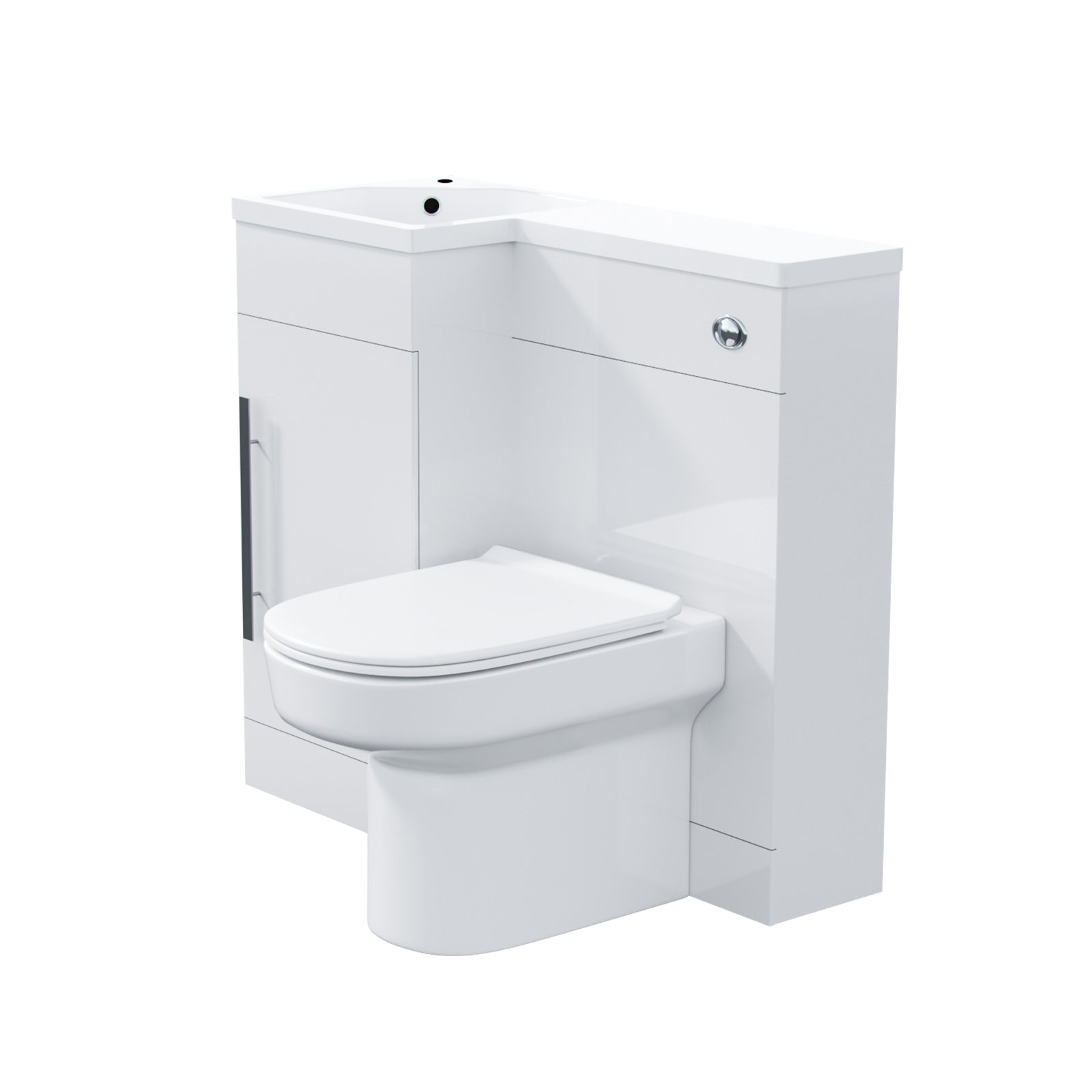 Alaska 900mm Vanity Basin Unit, WC Unit & Rimless Back To Wall Toilet White