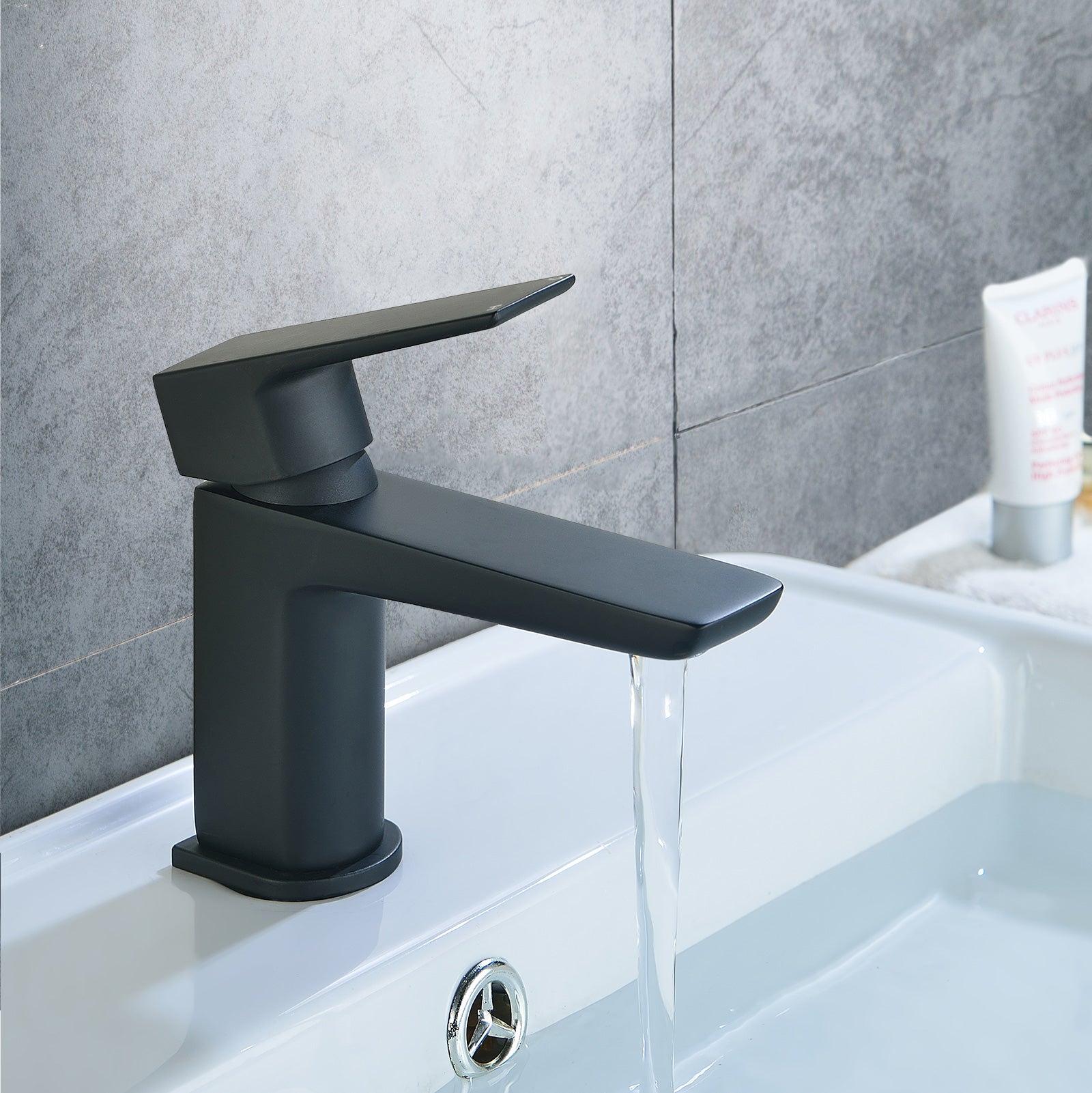 Astra Modern Matte Black Cloakroom Basin Single Lever Tap
