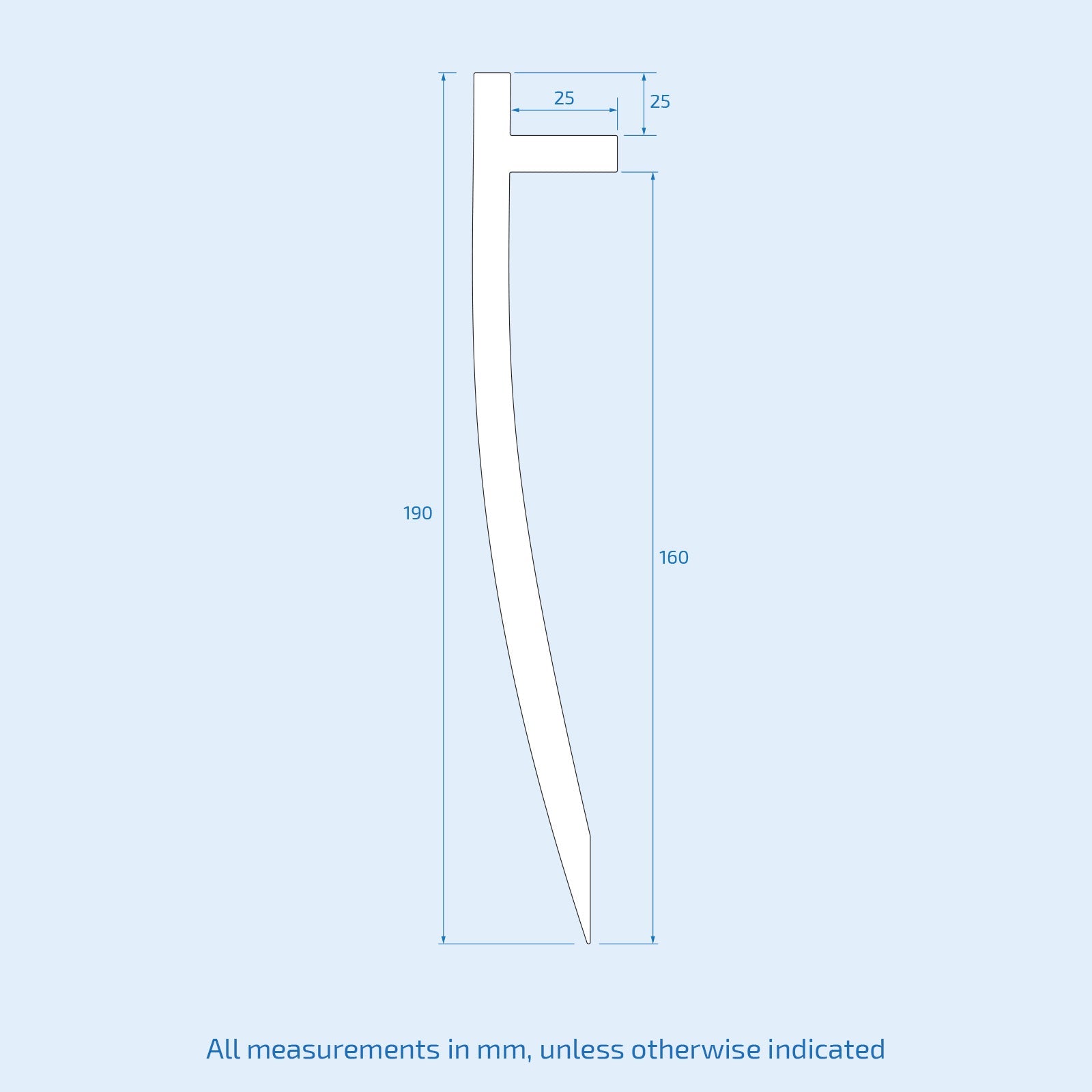 Solid Brass Kitchen Bathroom Cabinet Vanity Door Rod Bow Handles - 190mm