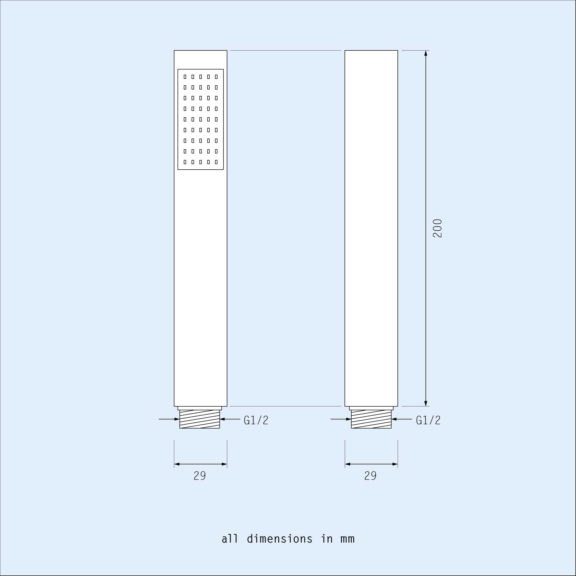Flora 3 Dial 3 Way Round Set - Slim Shower Head, Handset & Body Jets