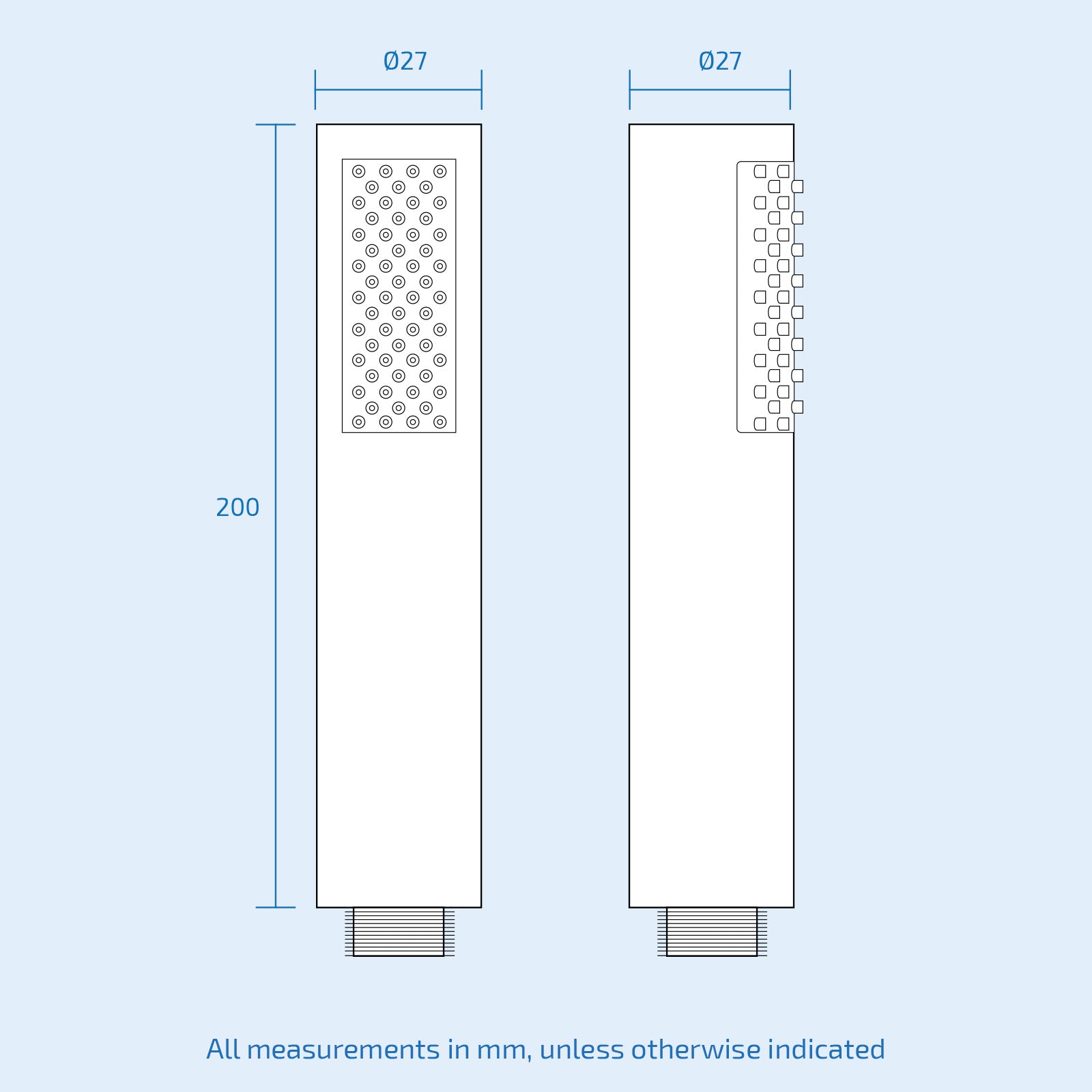 Flora Round 3 Way Concealed Thermostatic Mixer Shower Valve Pencil Handset Bath Filler