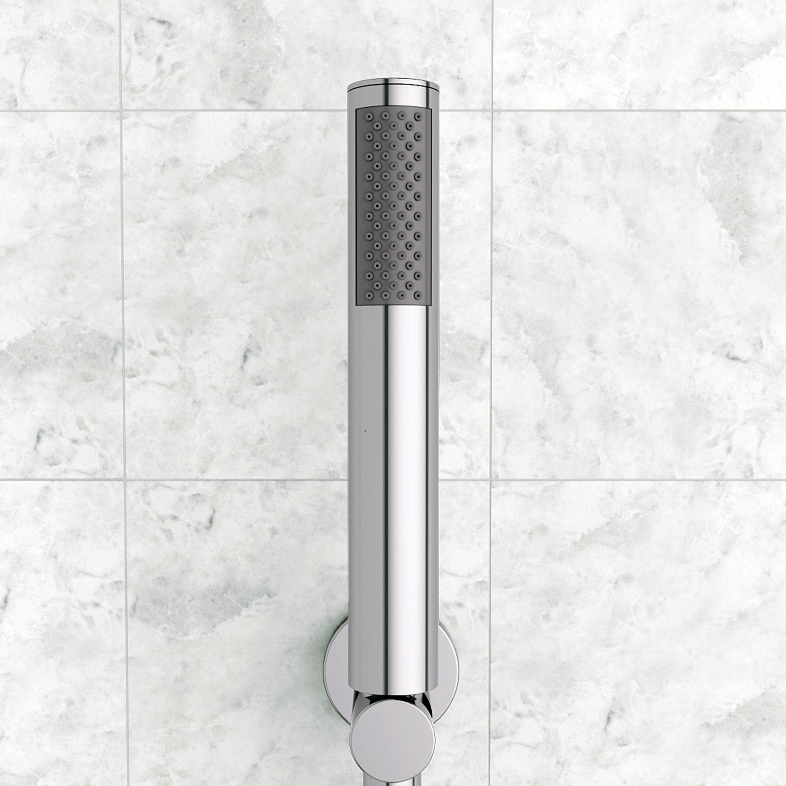 Lily 2 Dial 1 Way Round Concealed Thermostatic Mixer Valve & Pencil Shower Handset Chrome