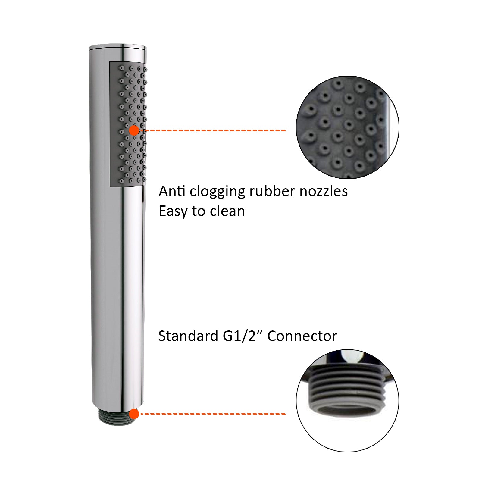 Calla Round Concealed Thermostatic Shower Valve Mixer Set - Shower Head & Handset