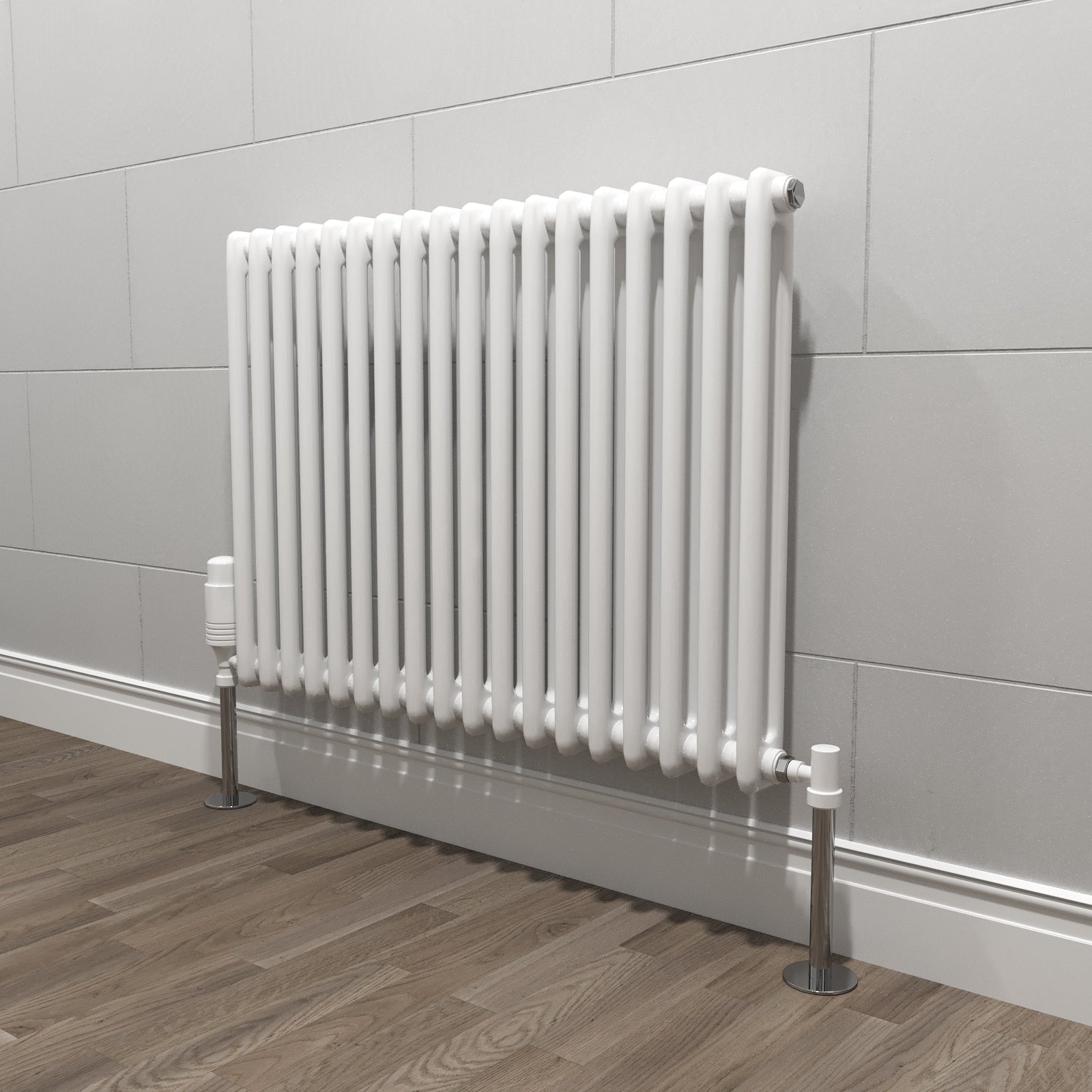 Traditional Radiator 600 x 828 mm Horizontal Double Column White