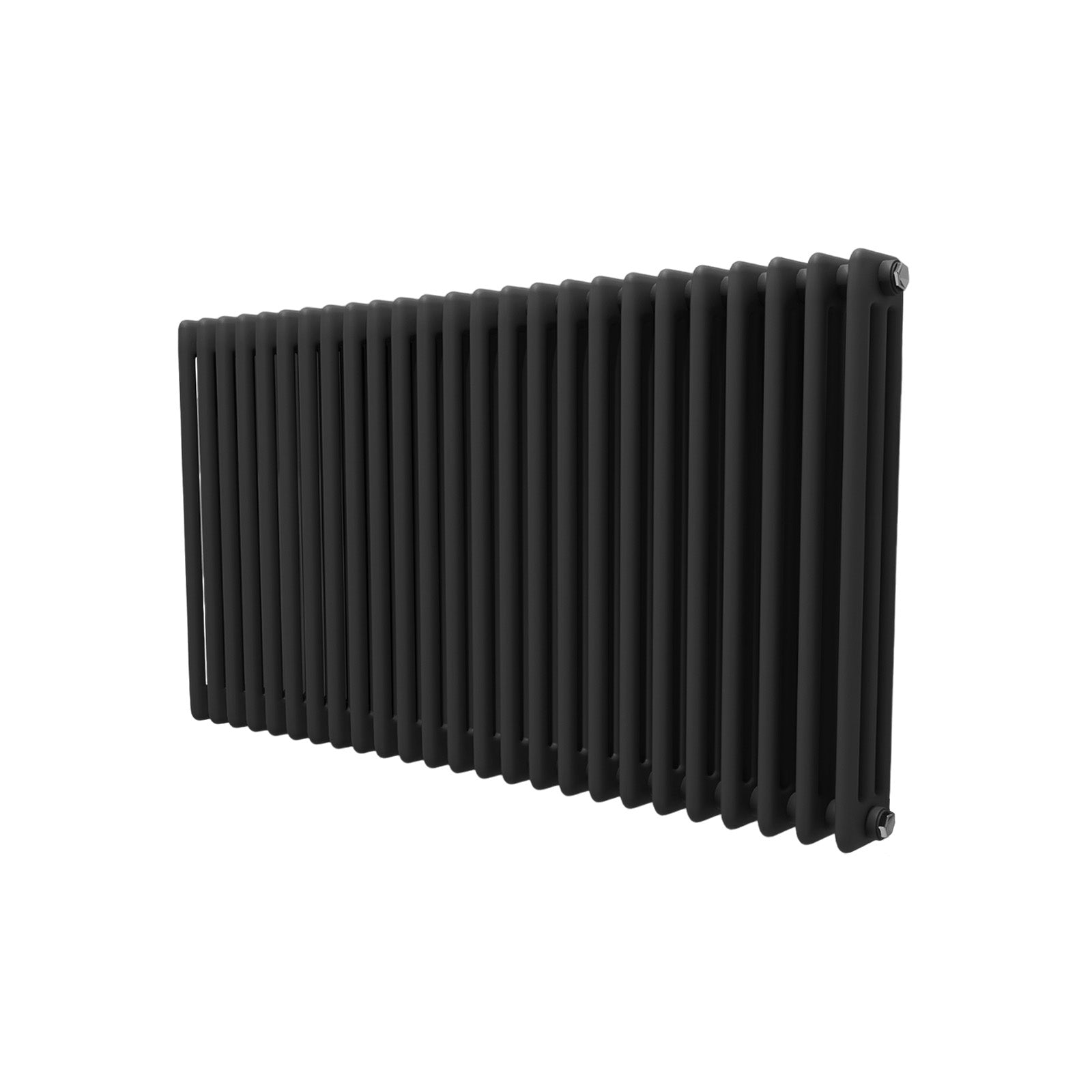 Traditional Radiator 600 X 1145 mm Horizontal Triple Column Matte Black