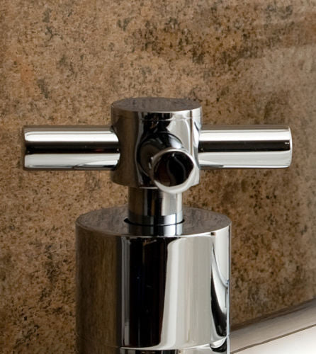 Indigo Cross Handle Bath Filler Tap Chrome