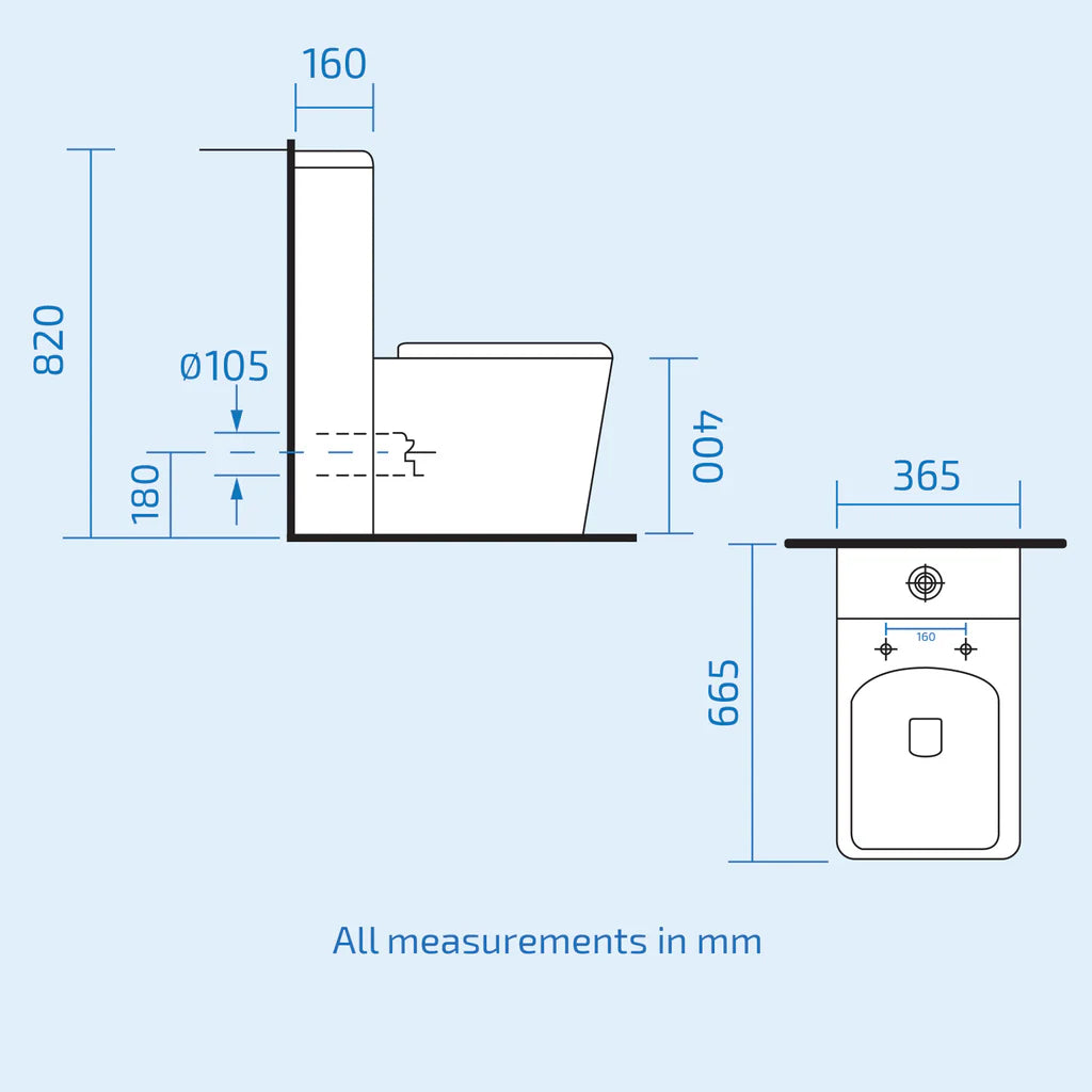 Norton Modern Square Close Coupled Toilet, 560mm Pedestal Basin & Bath Tub Suite (Front Panel Included) – Modern Bathroom Set