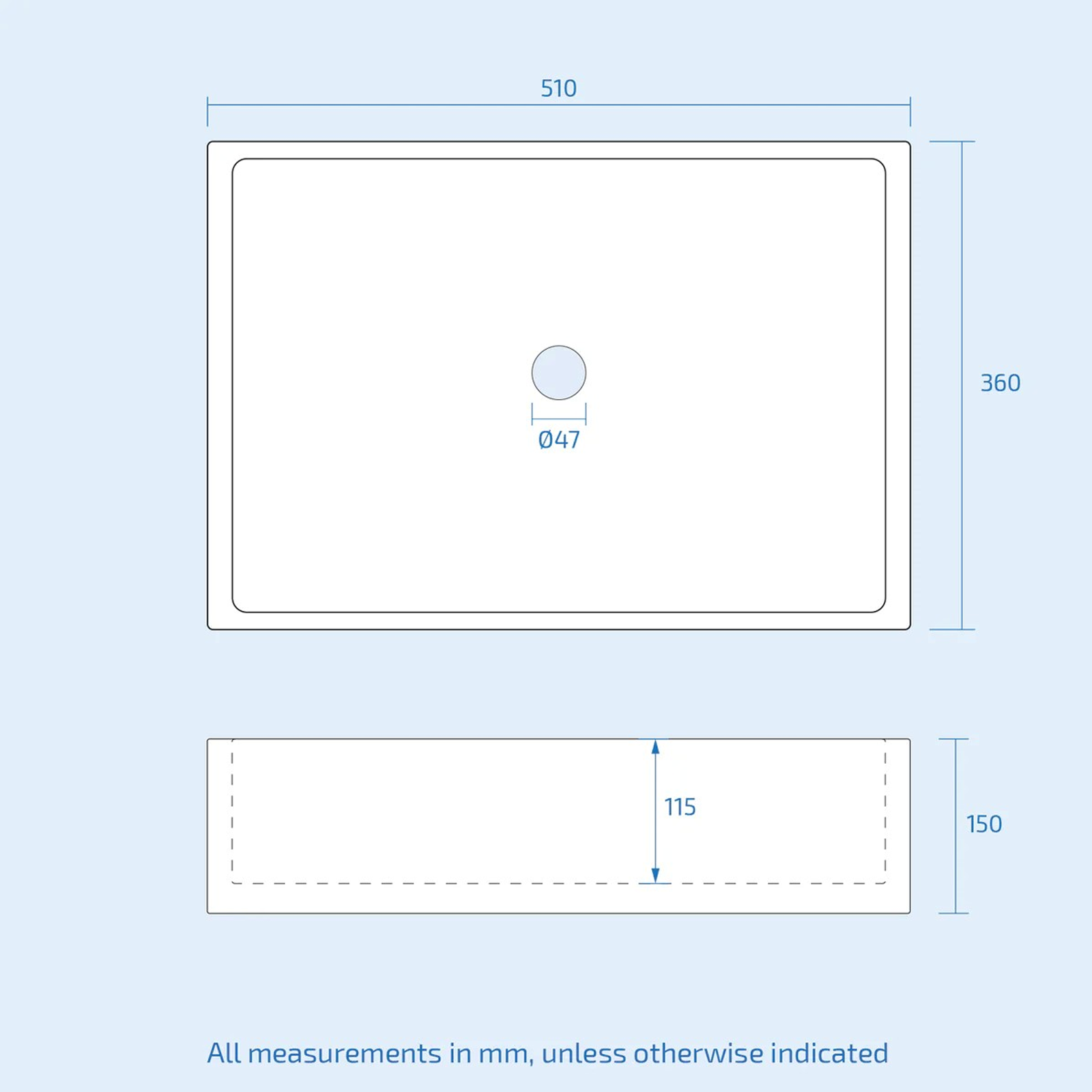 Alexa Cloakroom Rimless Close Coupled Toilet & 510x360mm Rectangular Countertop Basin