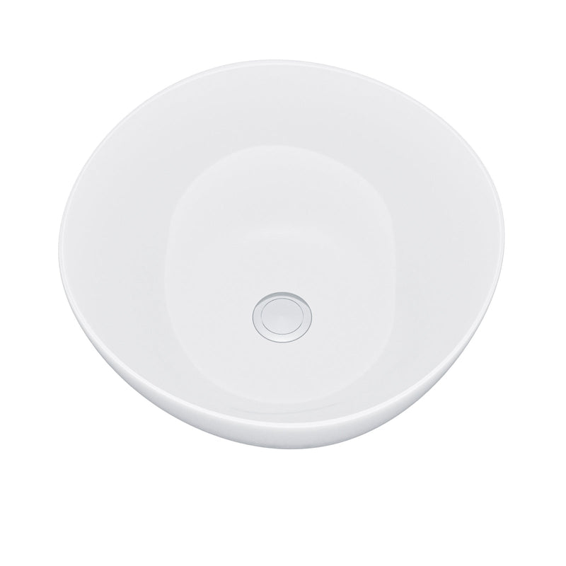 Merton 800mm Dark Grey Freestanding Countertop Vanity Basin Unit 2-Drawer Cabinet with 320mm Round White Countertop Basin