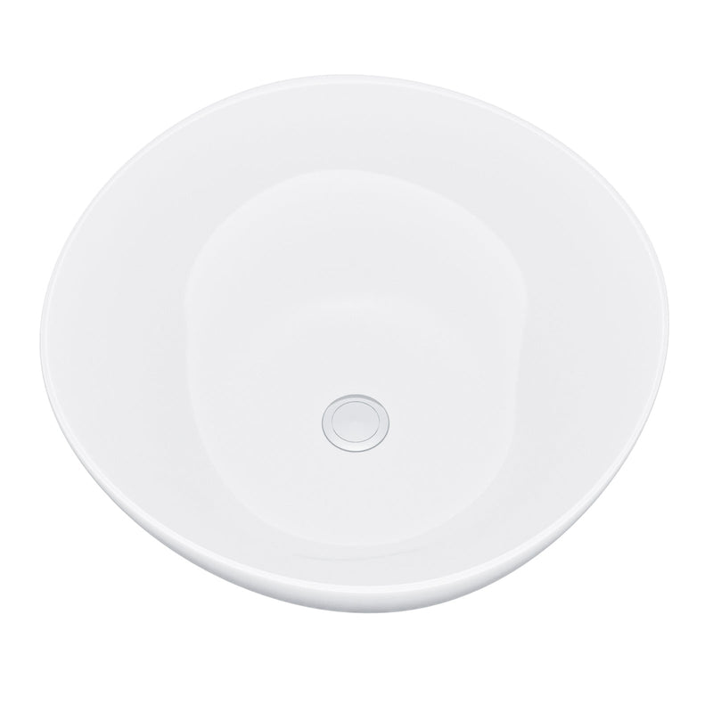 Merton 800mm Dark Grey Freestanding Countertop Vanity Basin Unit 2-Drawer Cabinet with 420mm Round White Extra High Countertop Basin