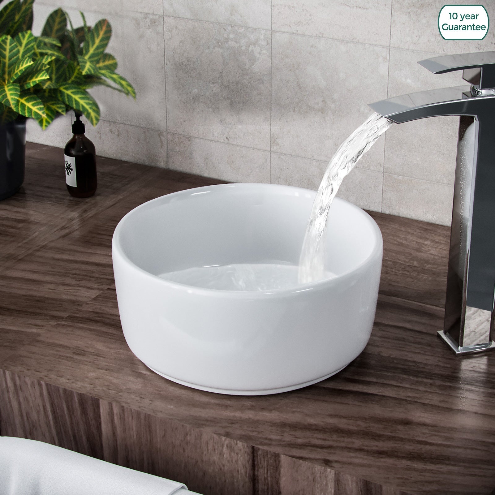 Etive 310mm Cloakroom Round Counter Top Basin Bowl