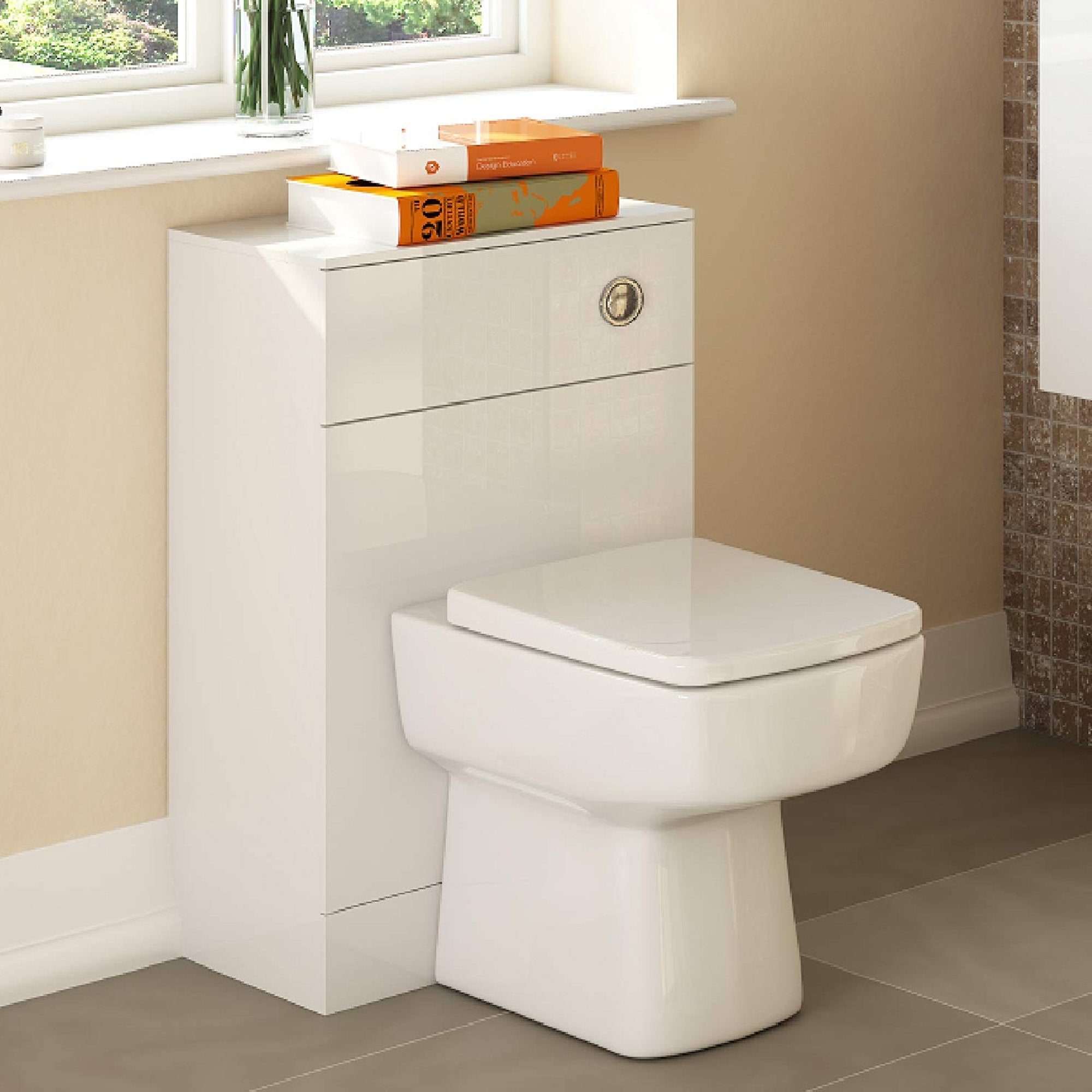 Turin High Gloss White 502mm x 260mm WC Unit (Excluding Cistern)
