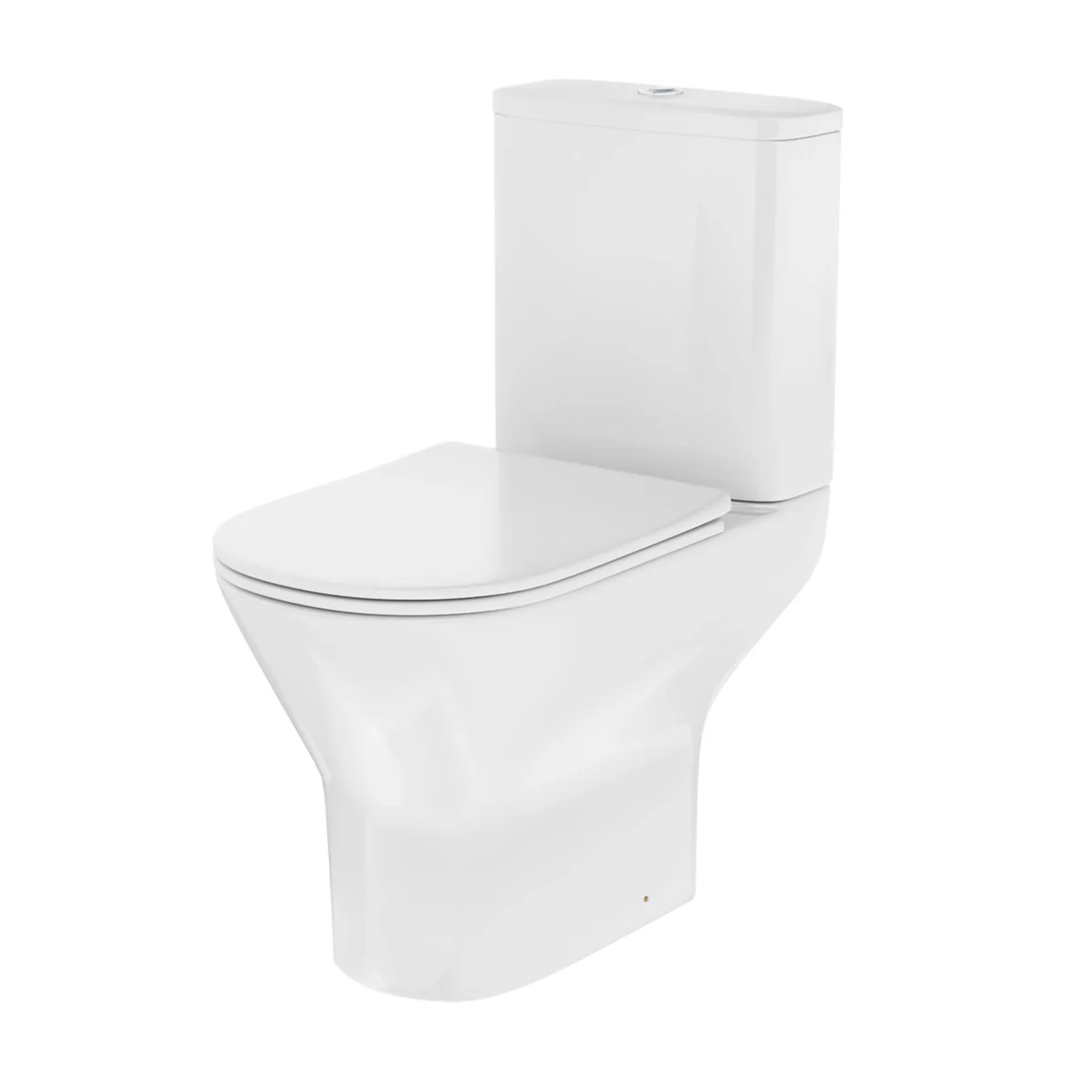Alexa Cloakroom Rimless Close Coupled Toilet & 400mm Wall Hung Right Hand Rectangular Basin