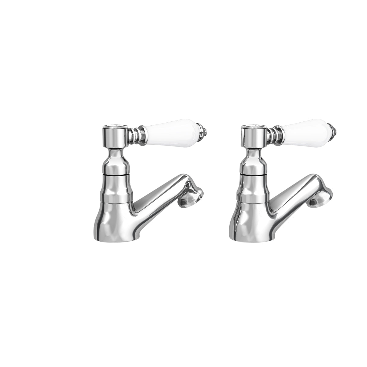 Traditional Imperior Style Chrome Single Pair Of Hot And Cold Bath Taps