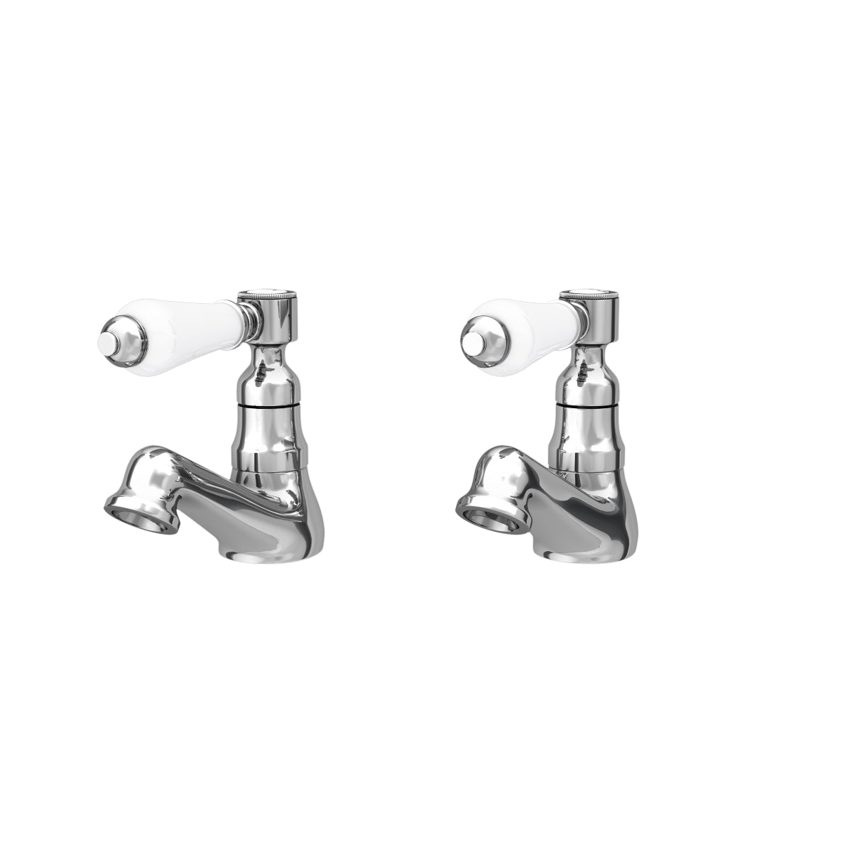 Traditional Imperior Style Chrome Single Pair Of Hot And Cold Bath Taps