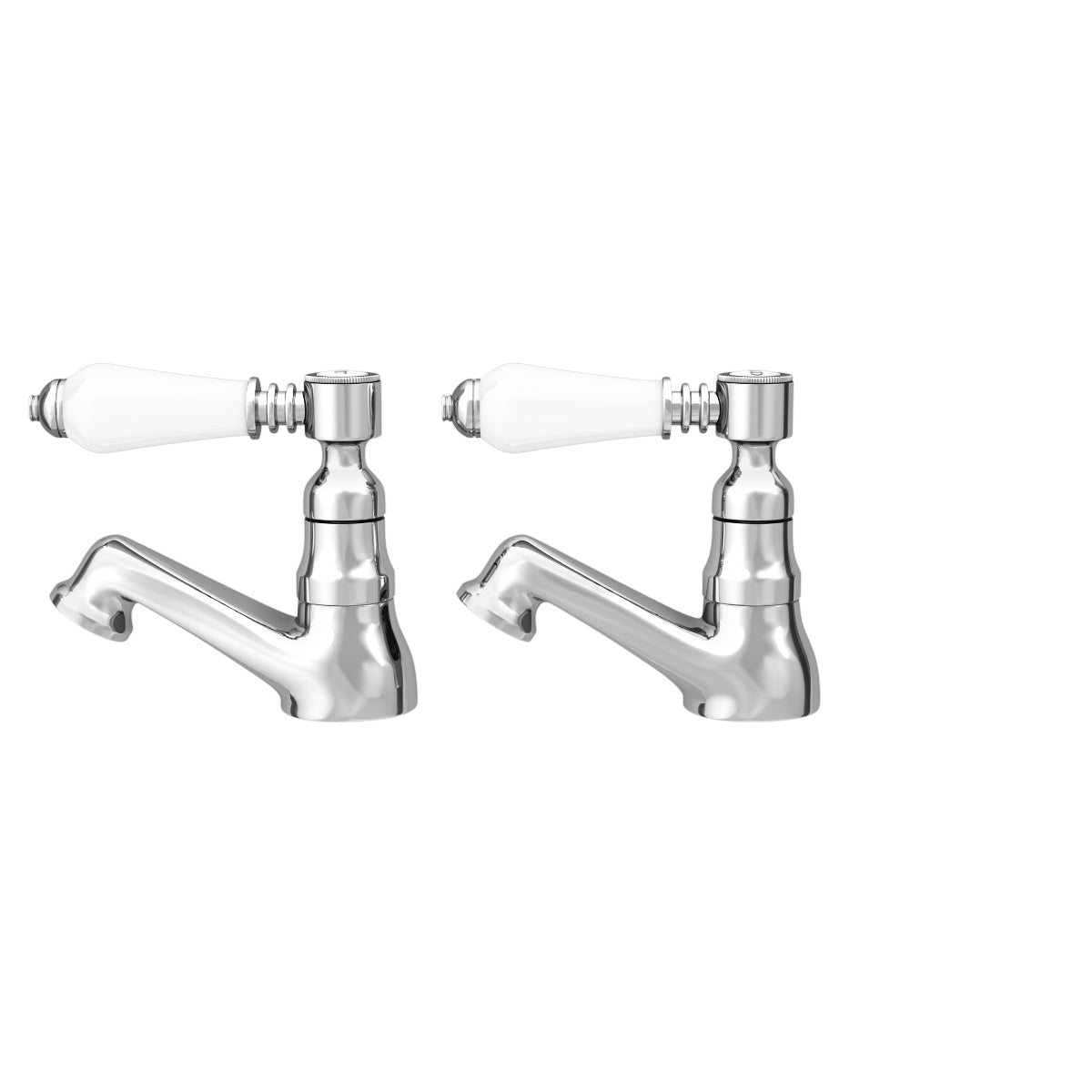 Traditional Imperior Style Chrome Single Pair Of Hot And Cold Bath Taps