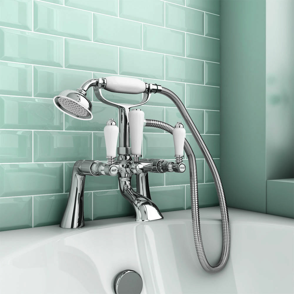 Trafford Basin Brass Taps & Bath Shower Mixer Taps Chrome