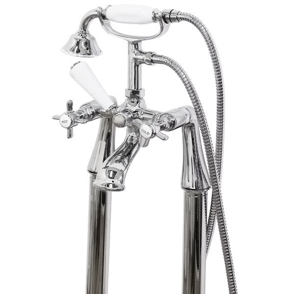 Imperior Traditional Design Freestanding Bath Shower Mixer Tap With Handheld Kit
