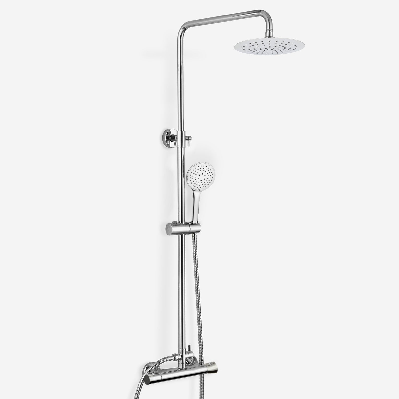 Lily Round Exposed Thermostatic Dual Control Shower Mixer