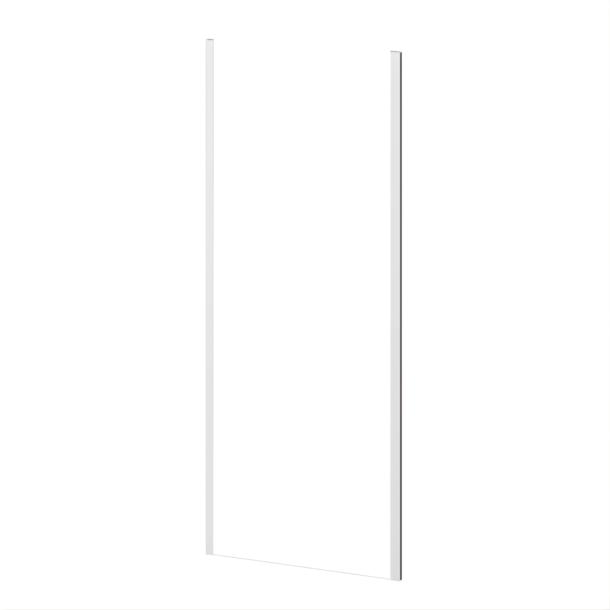 Kartell Koncept 780mm W x 1400mm H Straight Pivoting Chrome 6mm Square Bath Screen - Konsss