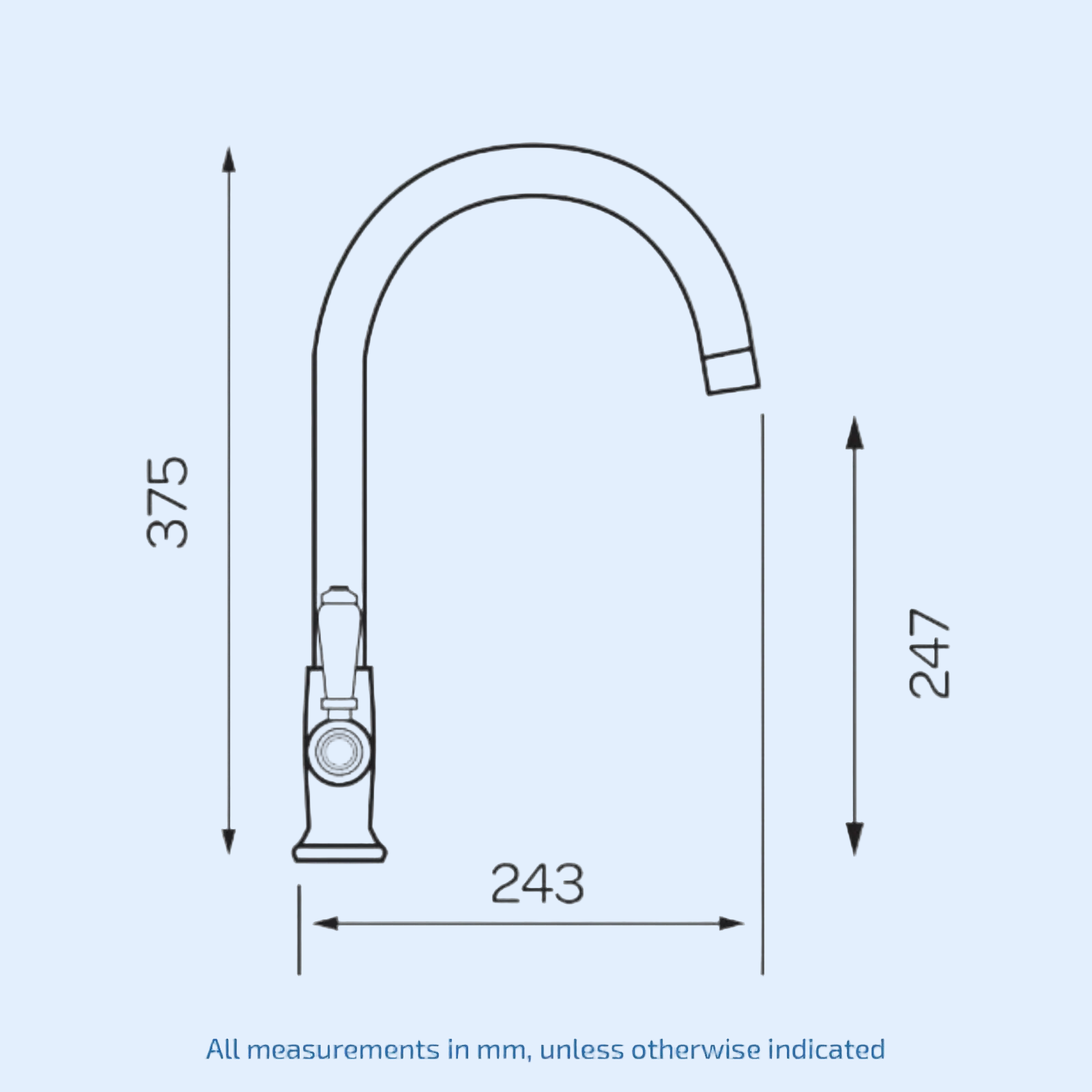 Kartell KST015 Chrome Traditional Twin Lever Kitchen Sink Mixer Tap - Deck Mounted