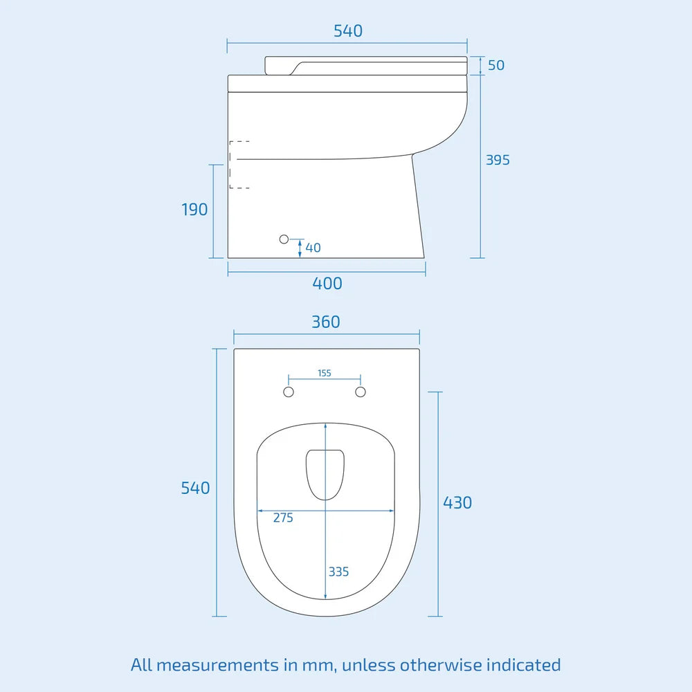 Melbourne Cloakroom Round BTW Toilet & Wall Hung Basin Right Hand Set