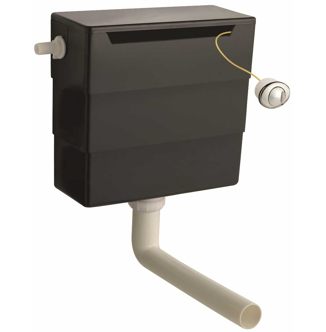 Universal Plastic Concealed Toilet Cistern With L Bend And Dual Flush Button